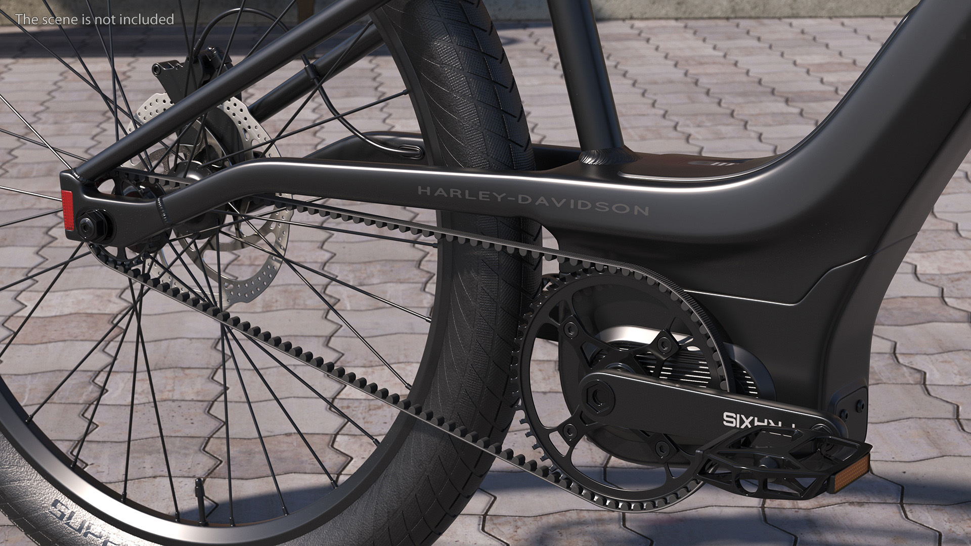 3D model Electric Bike Harley Davidson Black