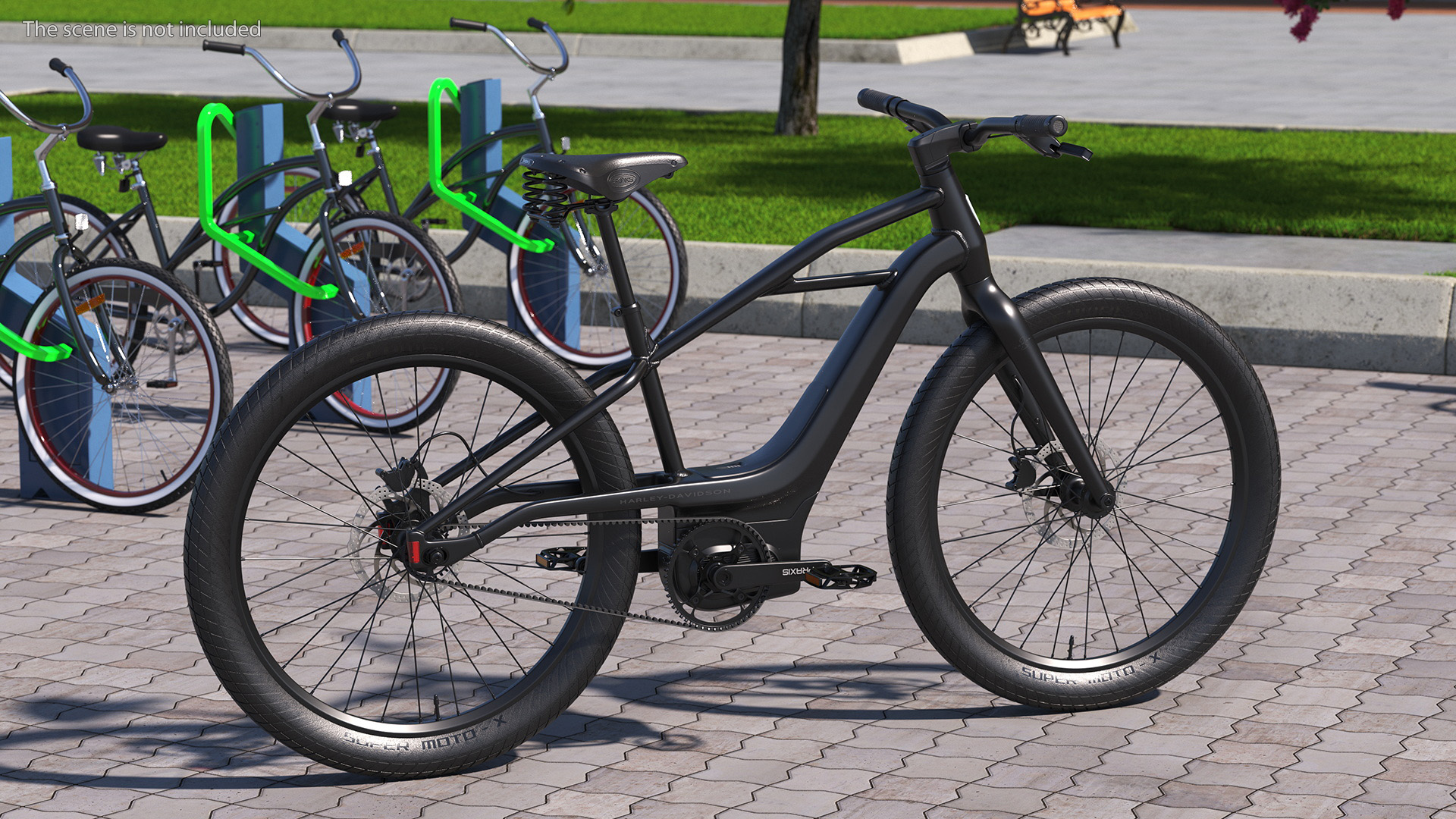 3D model Electric Bike Harley Davidson Black
