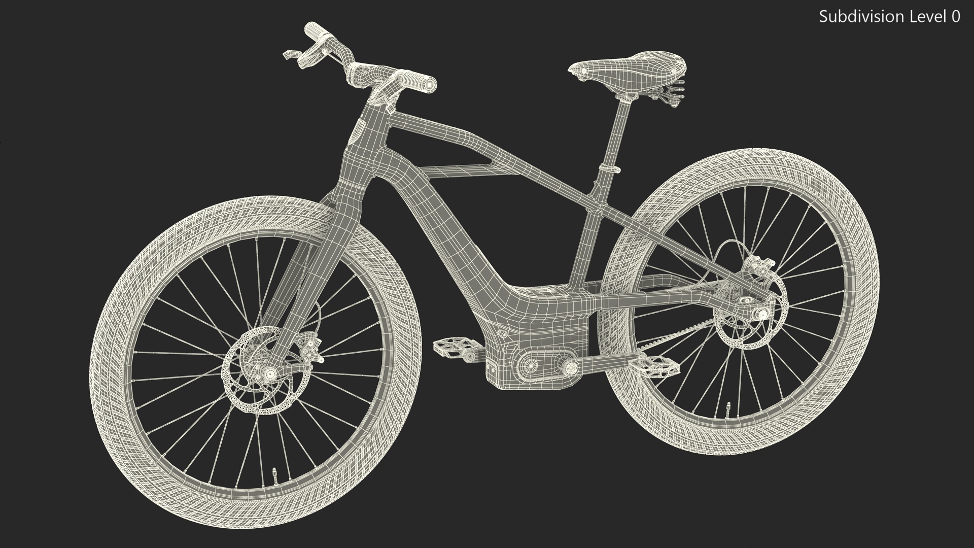3D model Electric Bike Harley Davidson Black