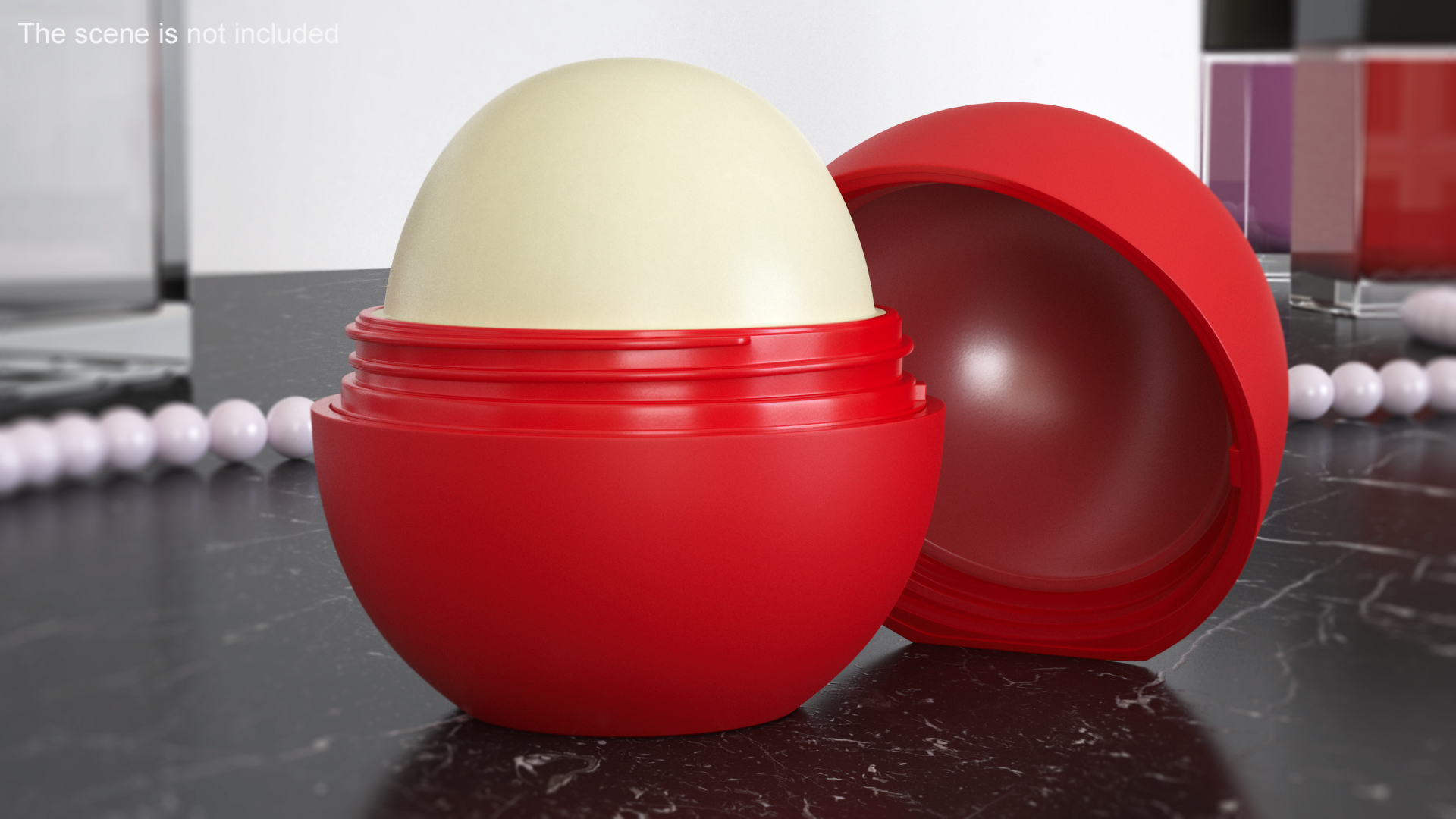 3D EOS Lip Moisturizer Red Open model