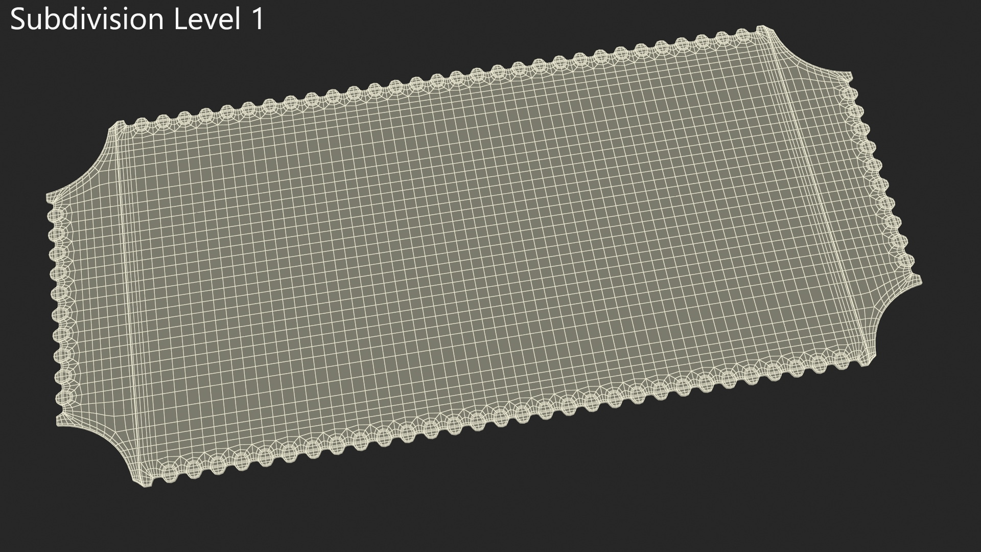Golden Event Ticket 3D model