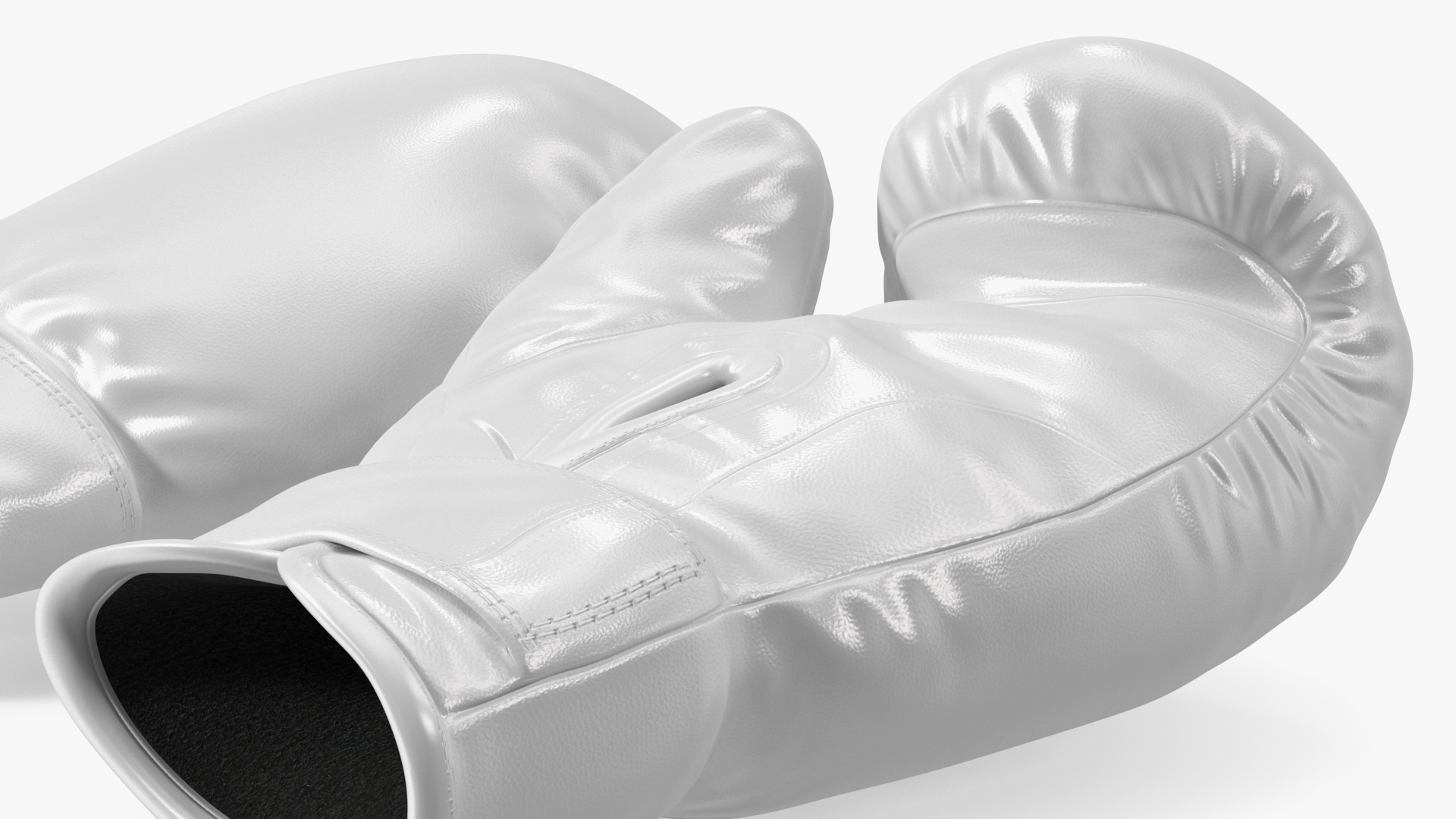 3D White Sparring Boxing Gloves model
