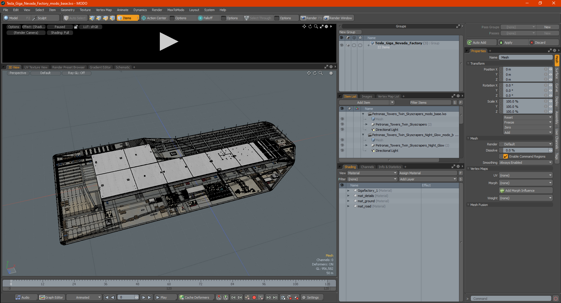 3D model Tesla Giga Nevada Factory