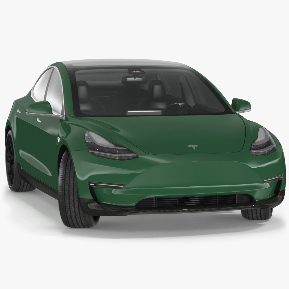 3D Tesla Model 3 Carbon Fiber Sport Package Rigged for Maya