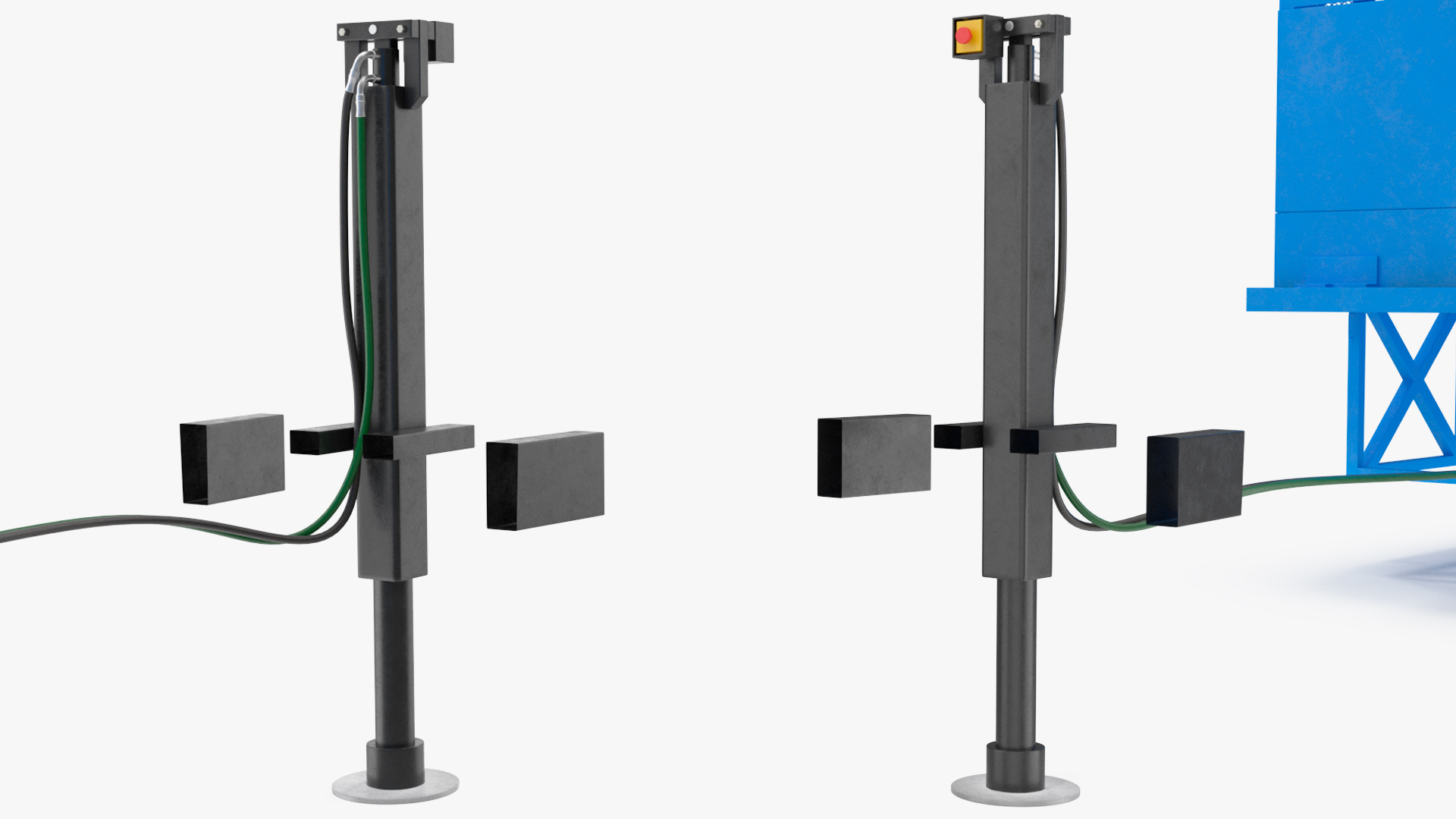 3D Mobile Drilling Rig Blue Rigged