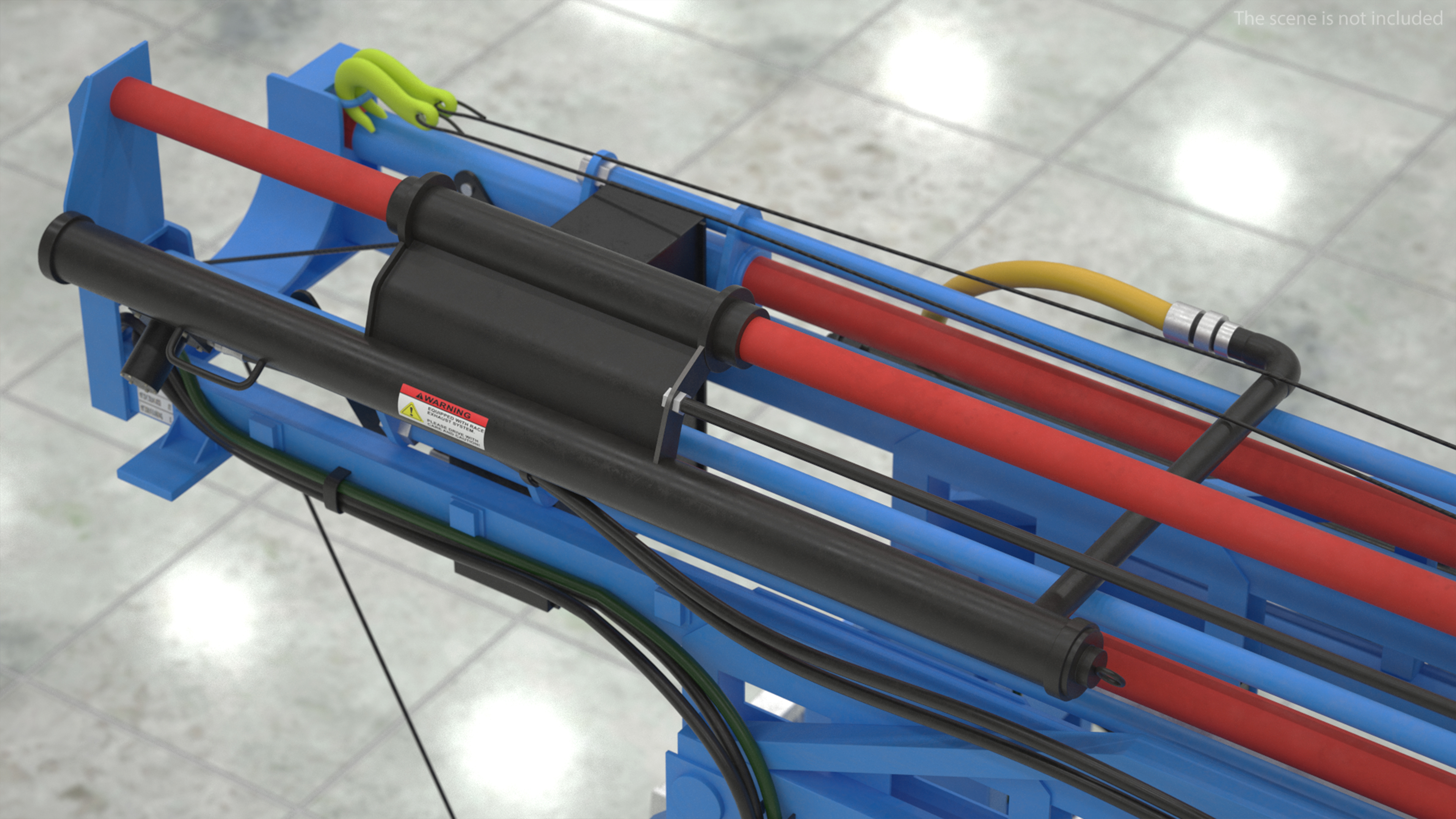 3D Mobile Drilling Rig Blue Rigged
