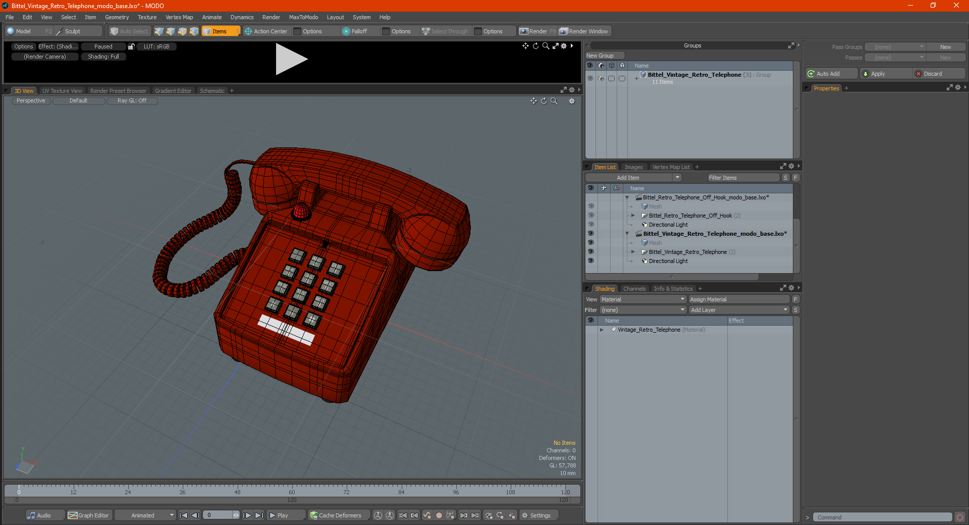 3D model Bittel Vintage Retro Telephone