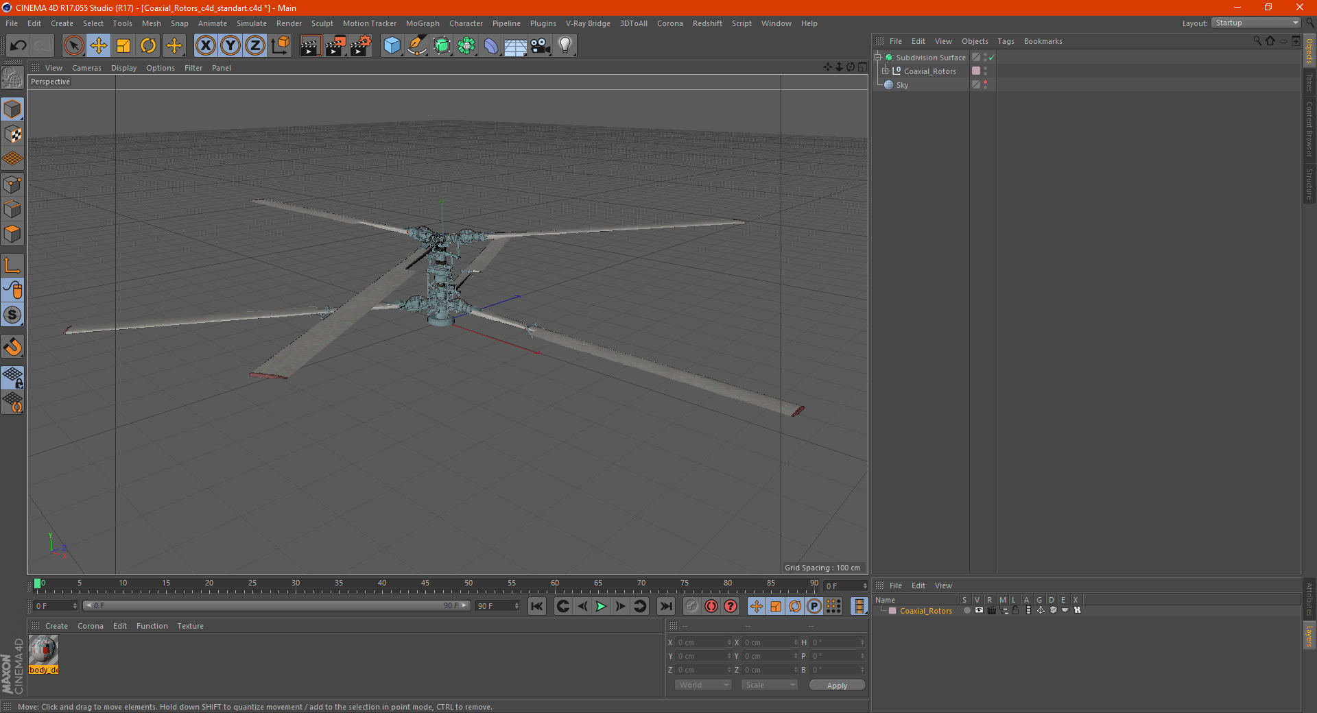 Coaxial Rotors 3D model