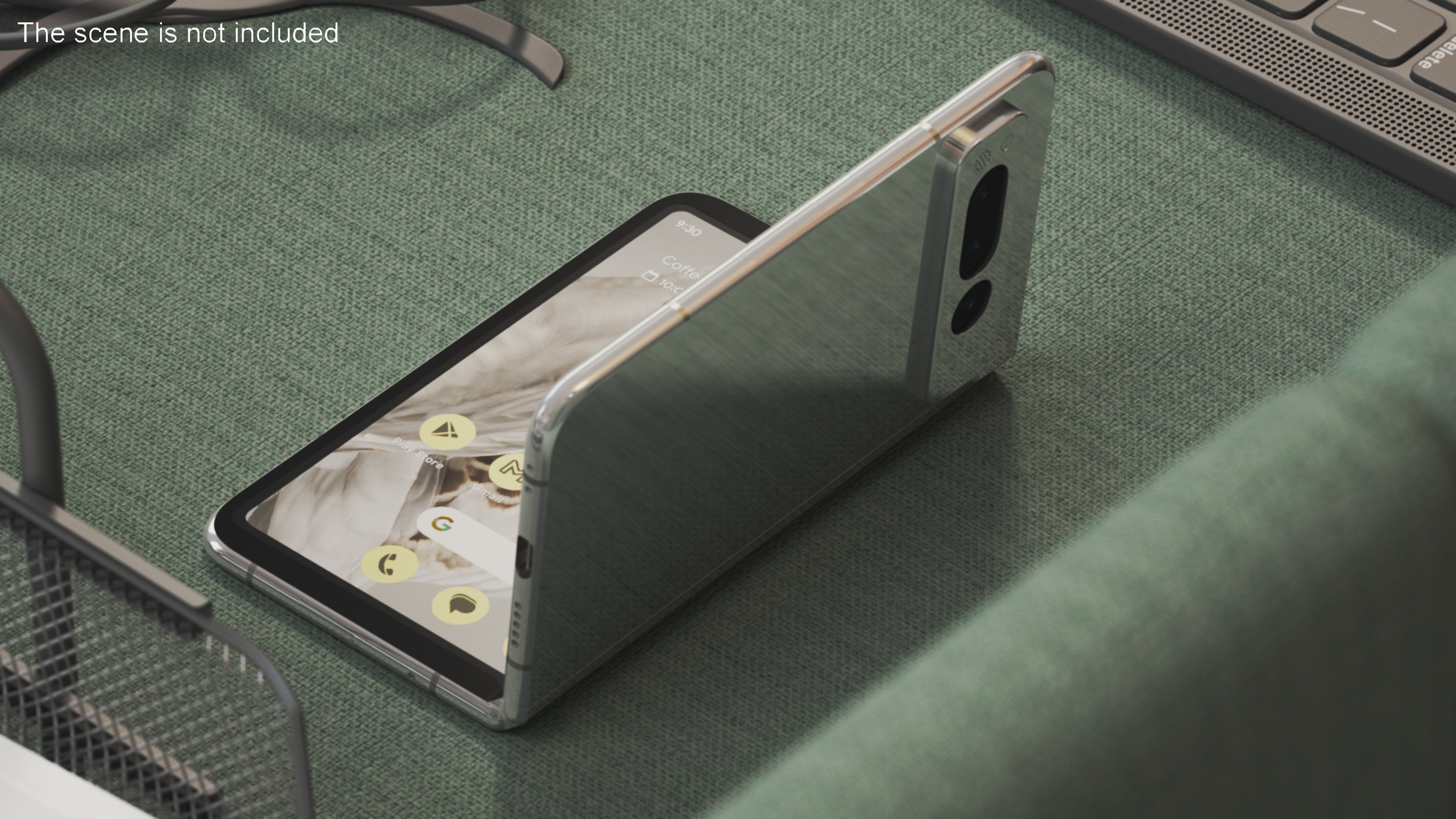 3D Foldable Android Smartphone Rigged for Cinema 4D model