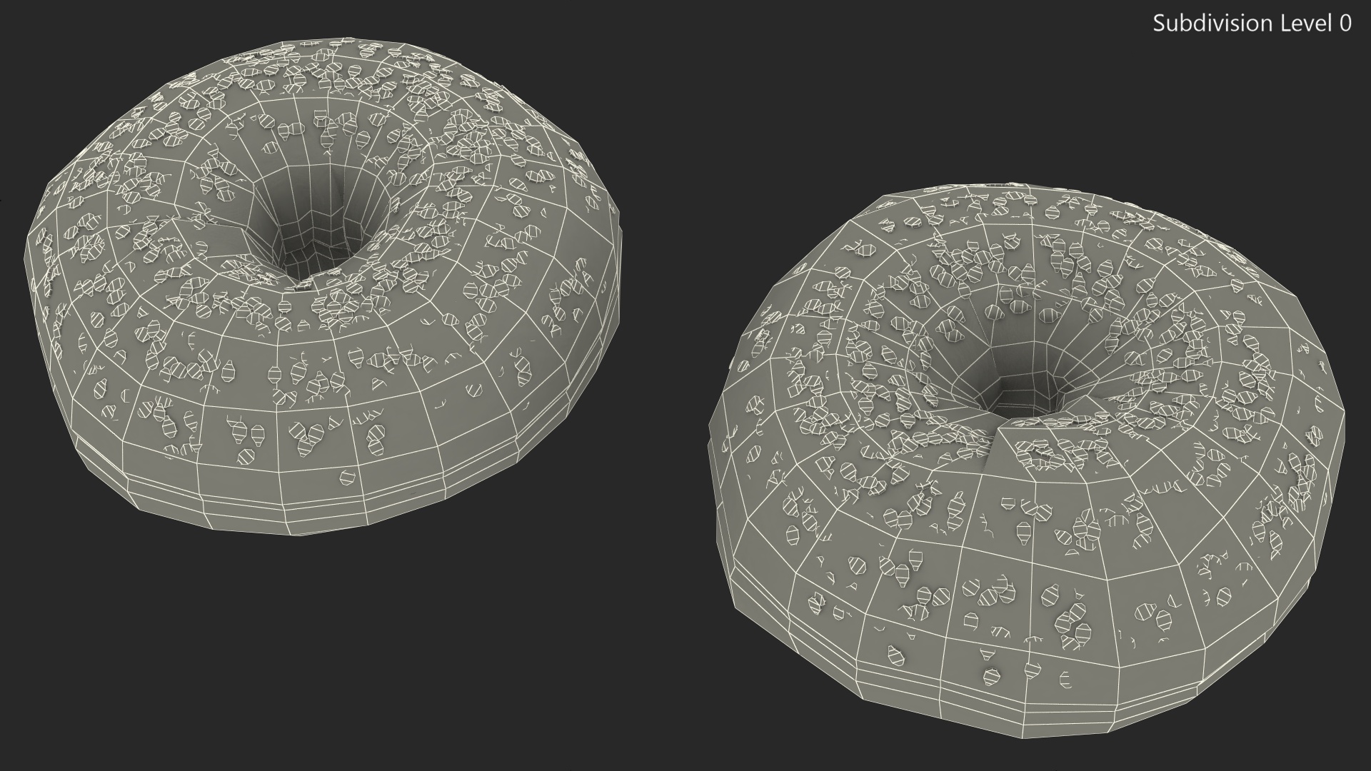 Bagels with Sesame Seeds 3D model