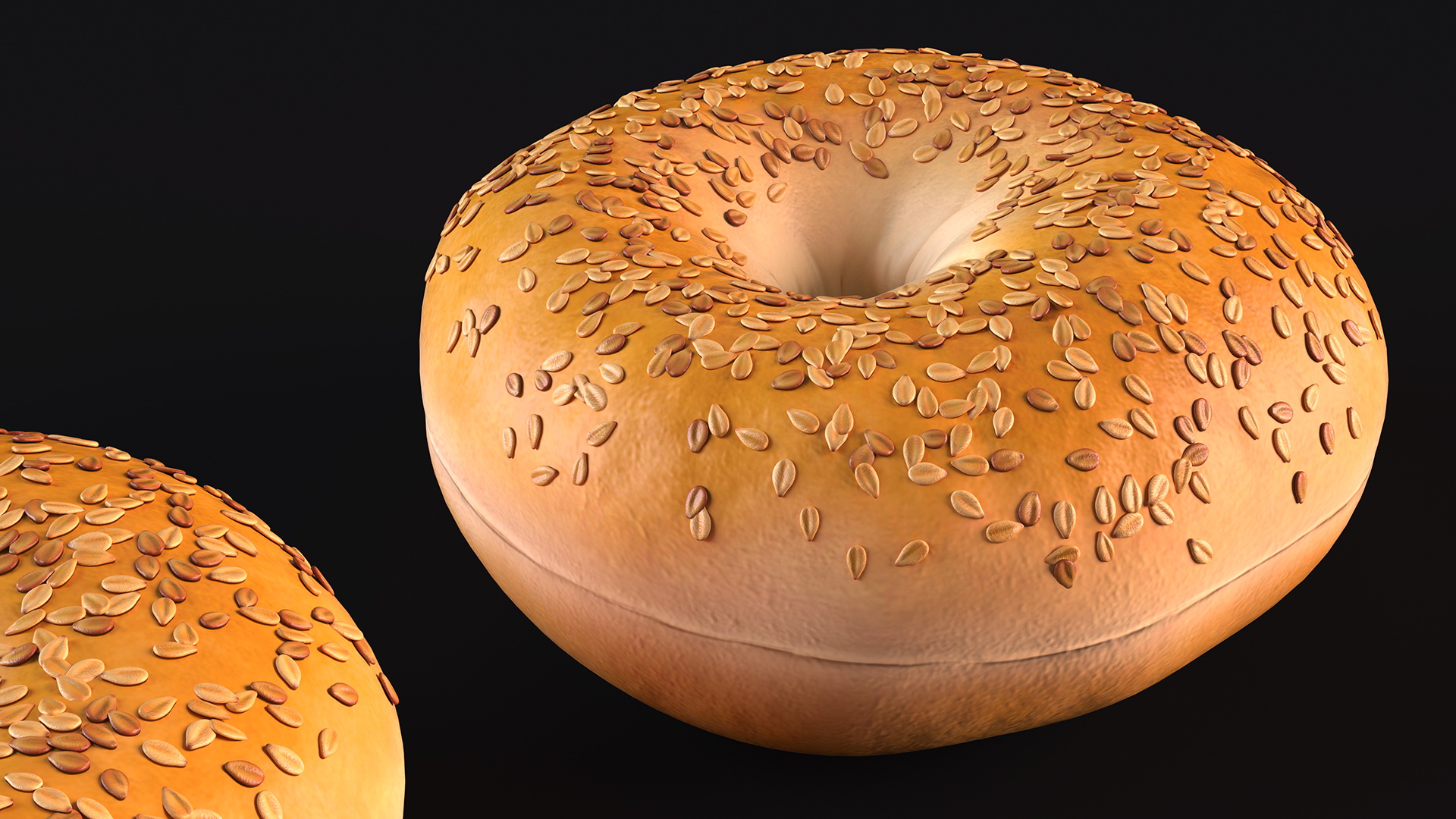 Bagels with Sesame Seeds 3D model