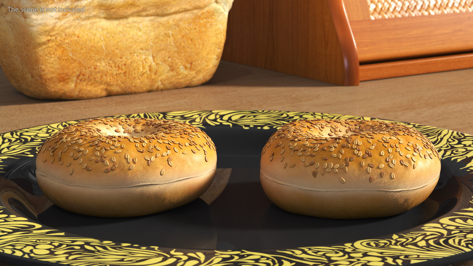 Bagels with Sesame Seeds 3D model
