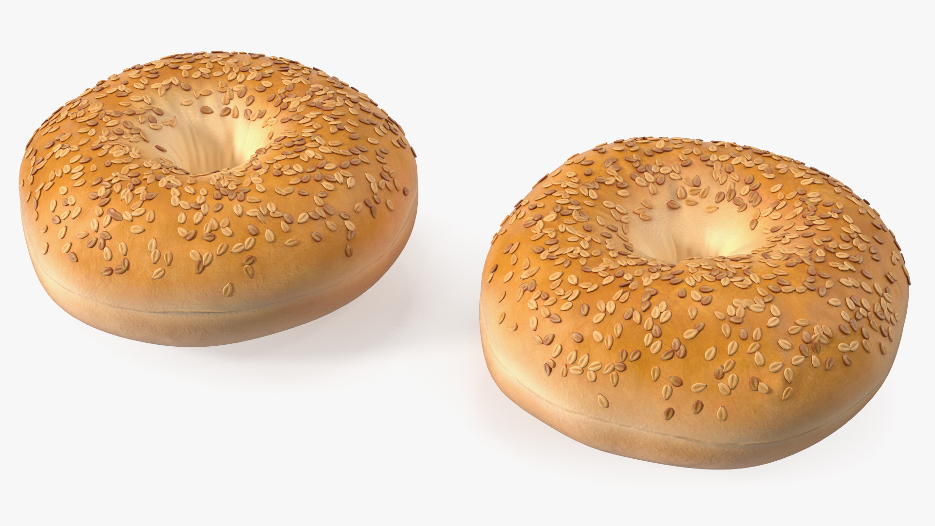 Bagels with Sesame Seeds 3D model
