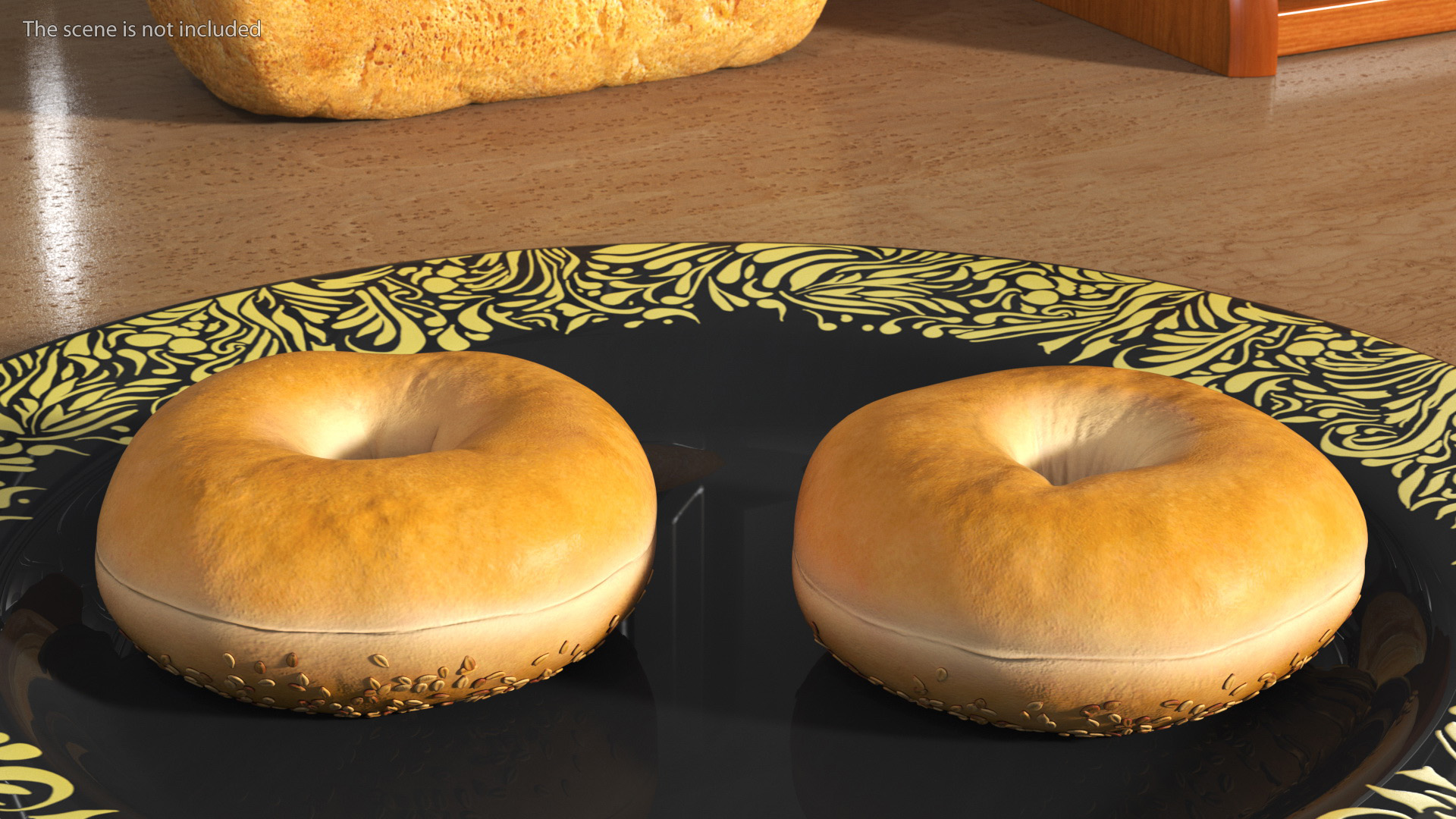 Bagels with Sesame Seeds 3D model