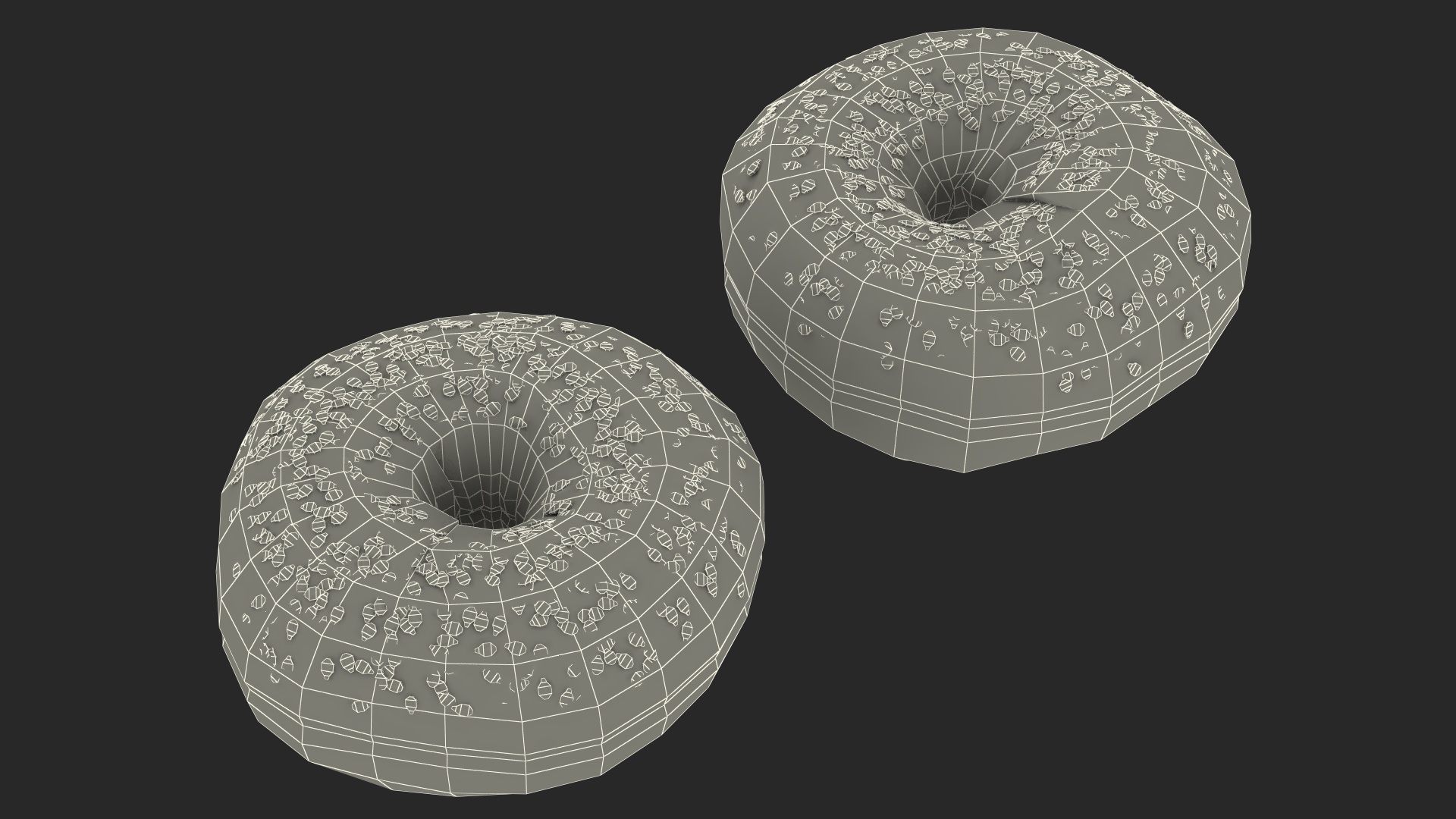 Bagels with Sesame Seeds 3D model