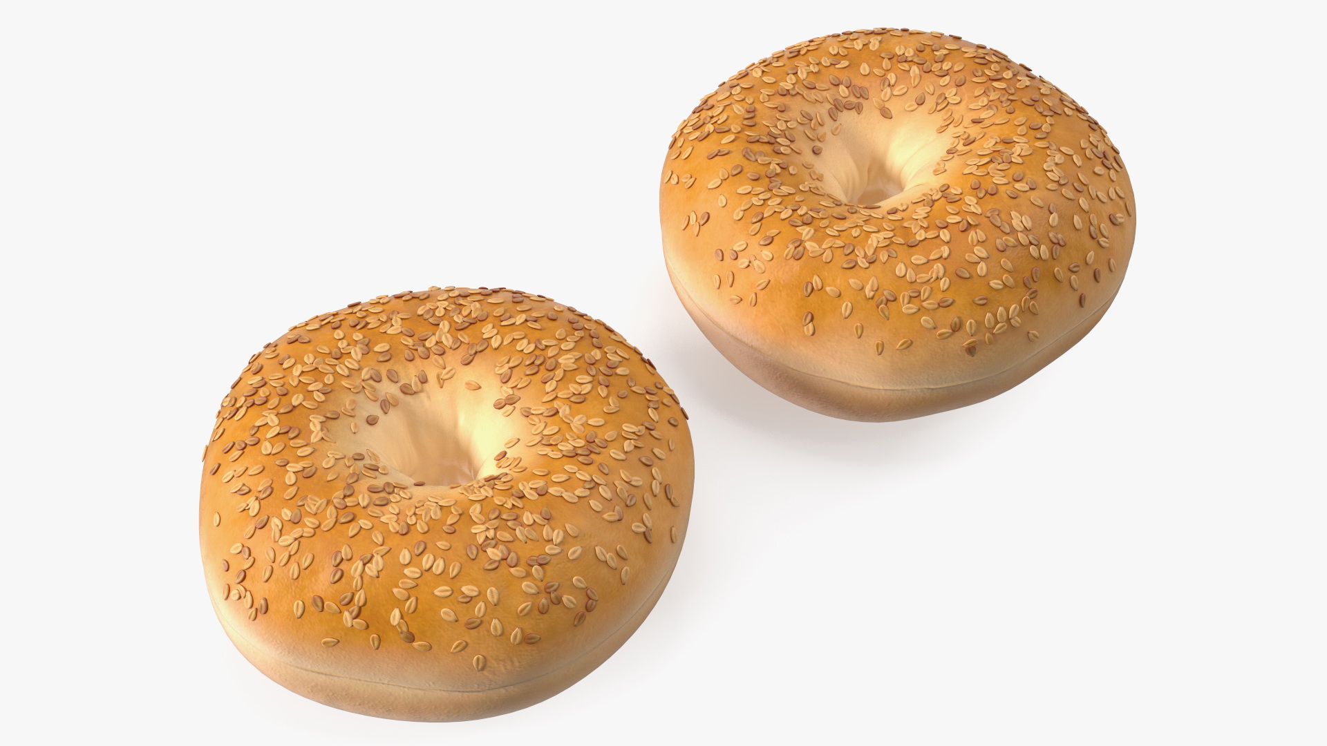 Bagels with Sesame Seeds 3D model