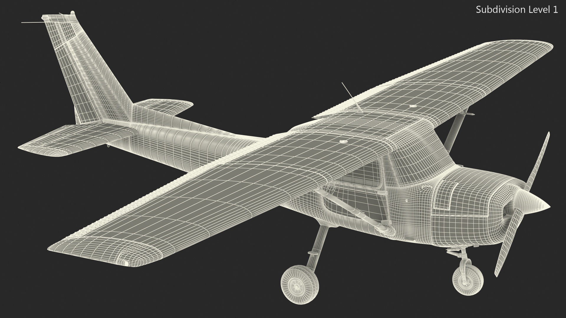 Single Engine Aircraft Rigged 3D model