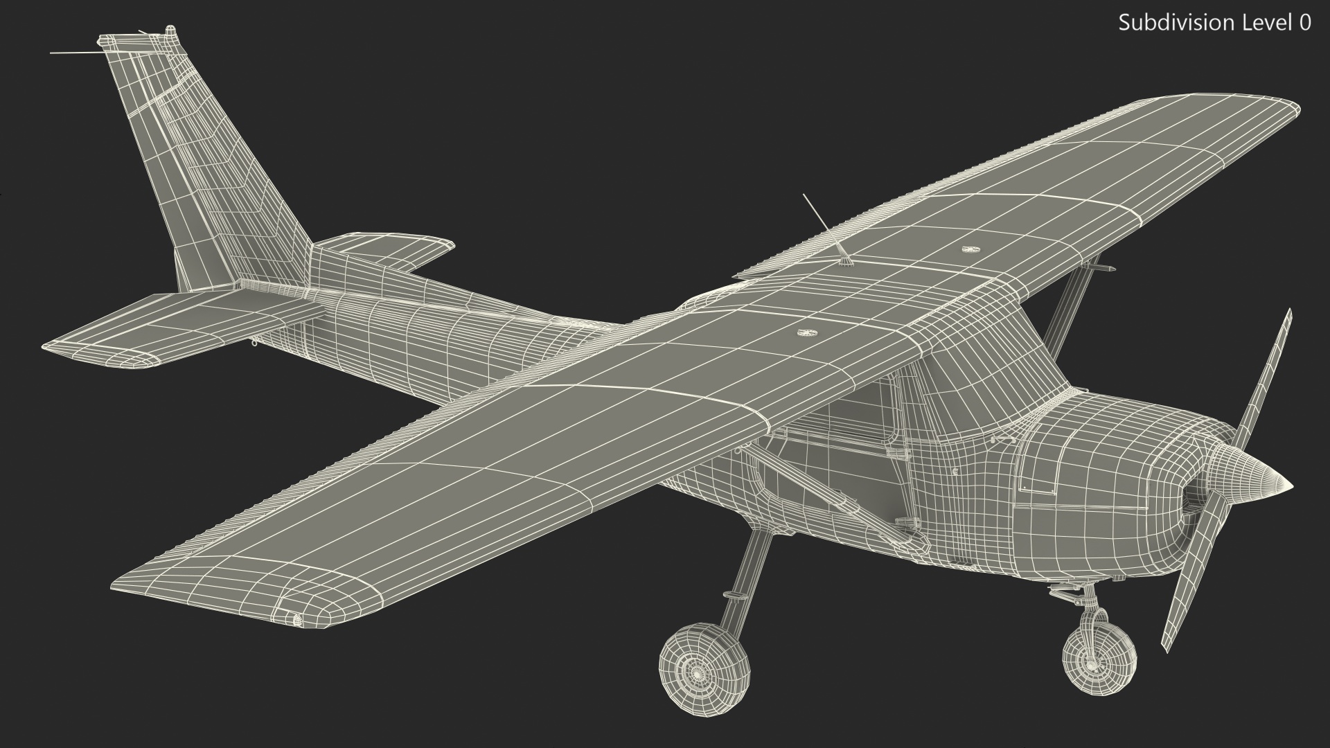 Single Engine Aircraft Rigged 3D model