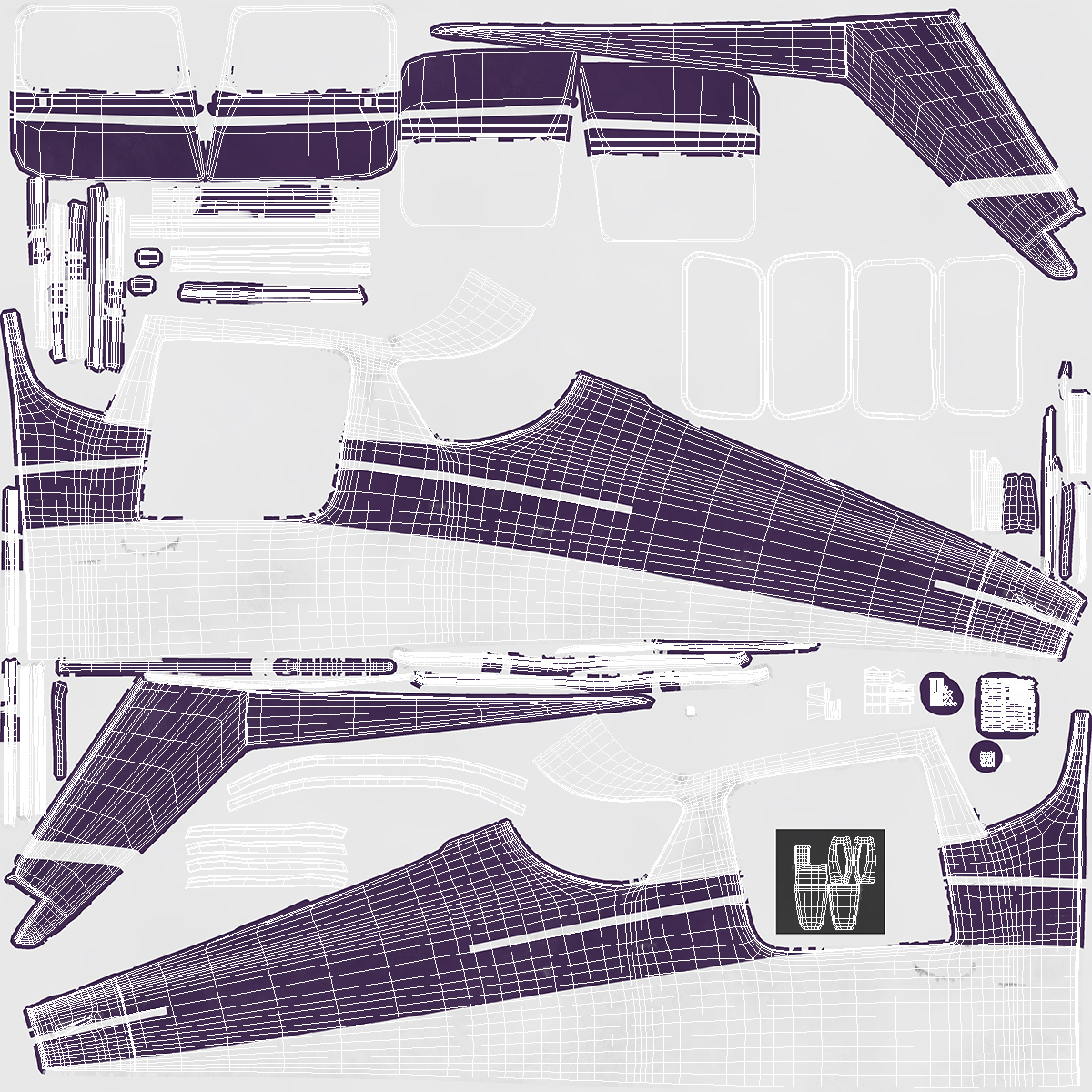 Single Engine Aircraft Rigged 3D model
