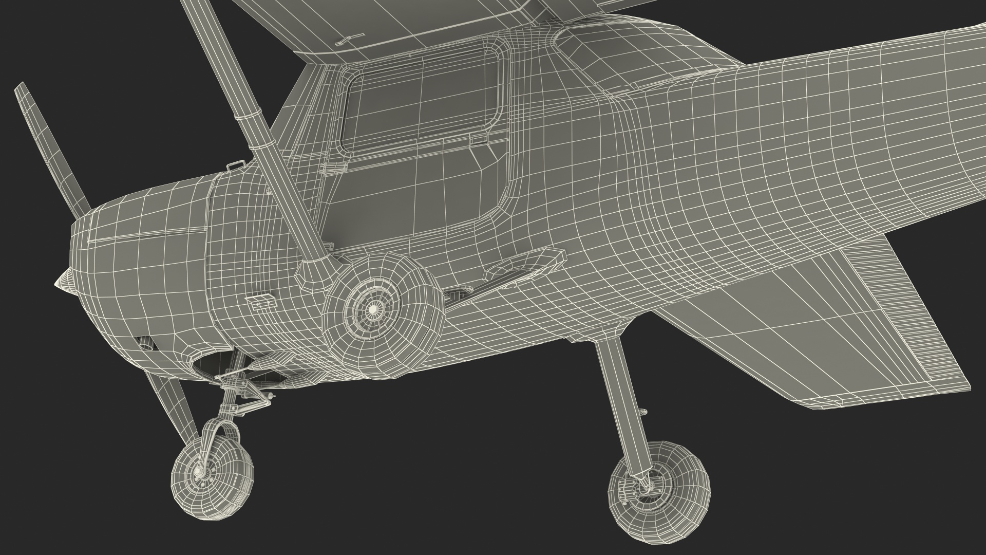 Single Engine Aircraft Rigged 3D model
