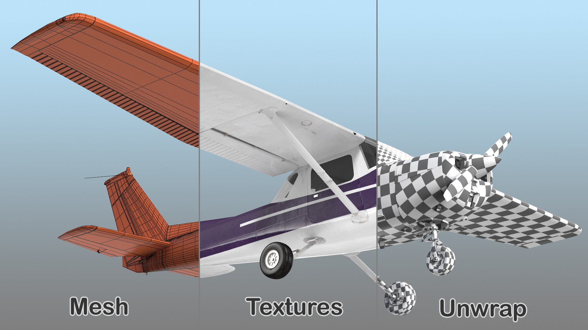 Single Engine Aircraft Rigged 3D model