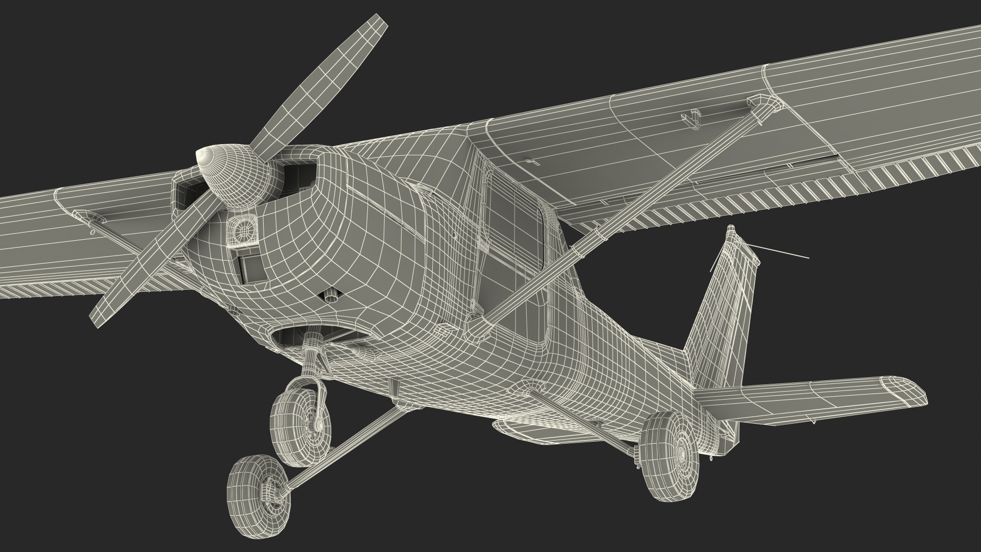 Single Engine Aircraft Rigged 3D model