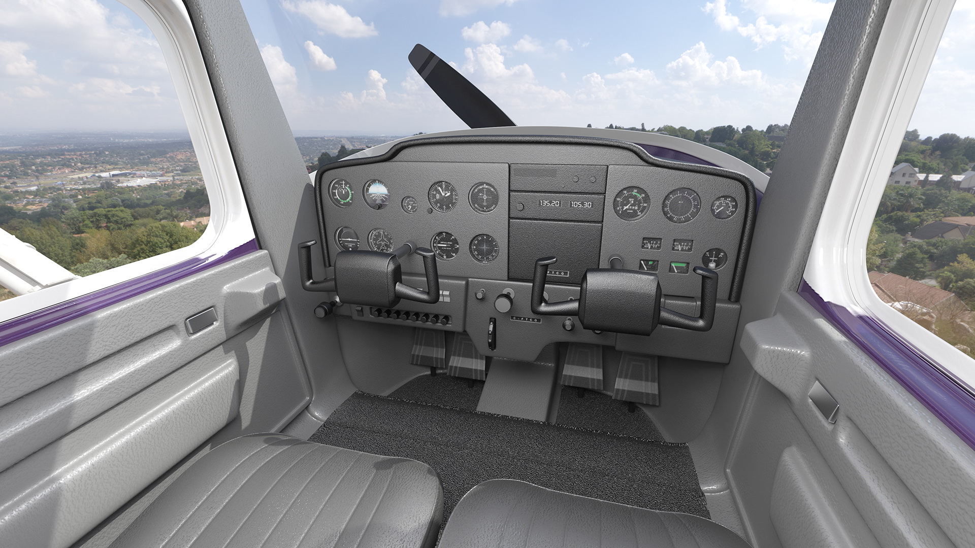 Single Engine Aircraft Rigged 3D model