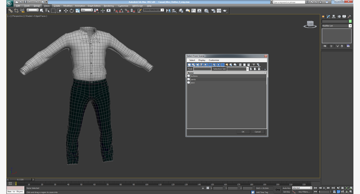 3D model Casual Men Clothes 5