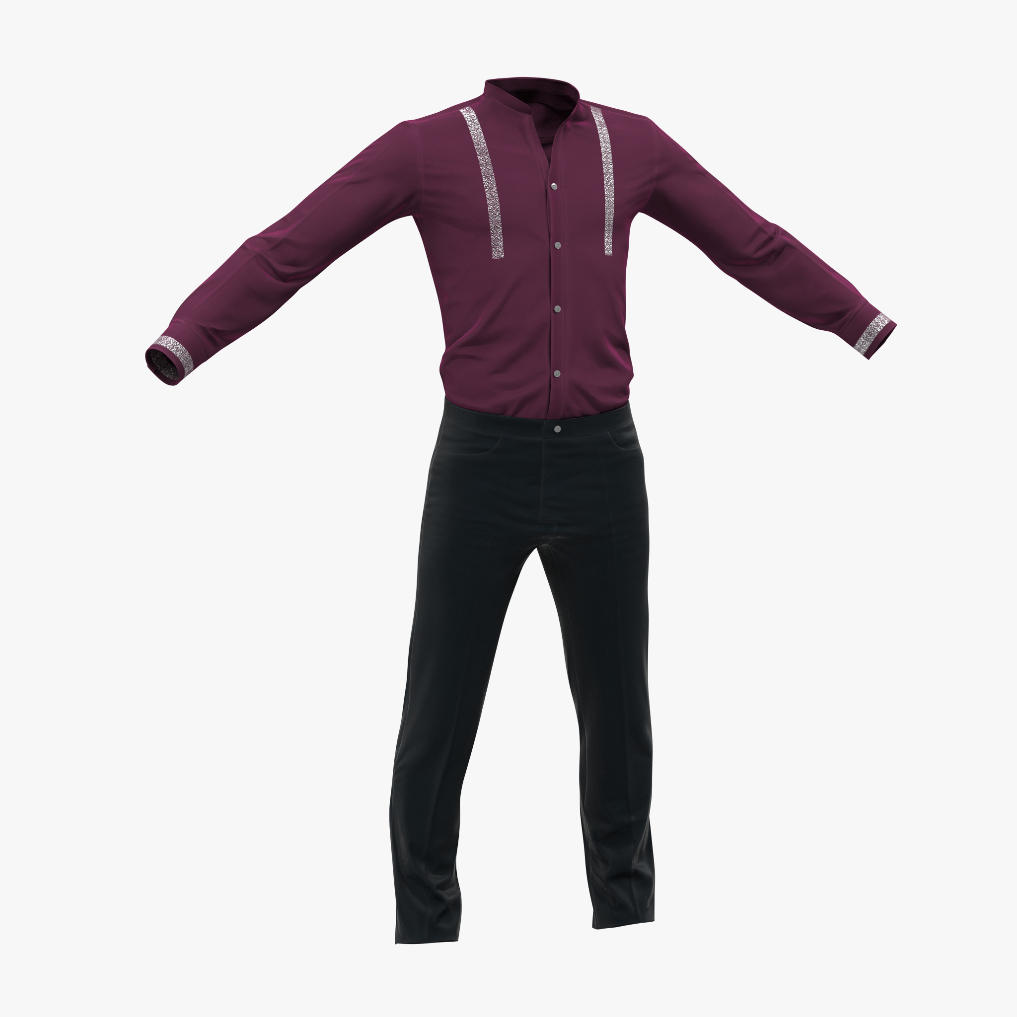 Casual Men Clothes 5 3D Model, view 3