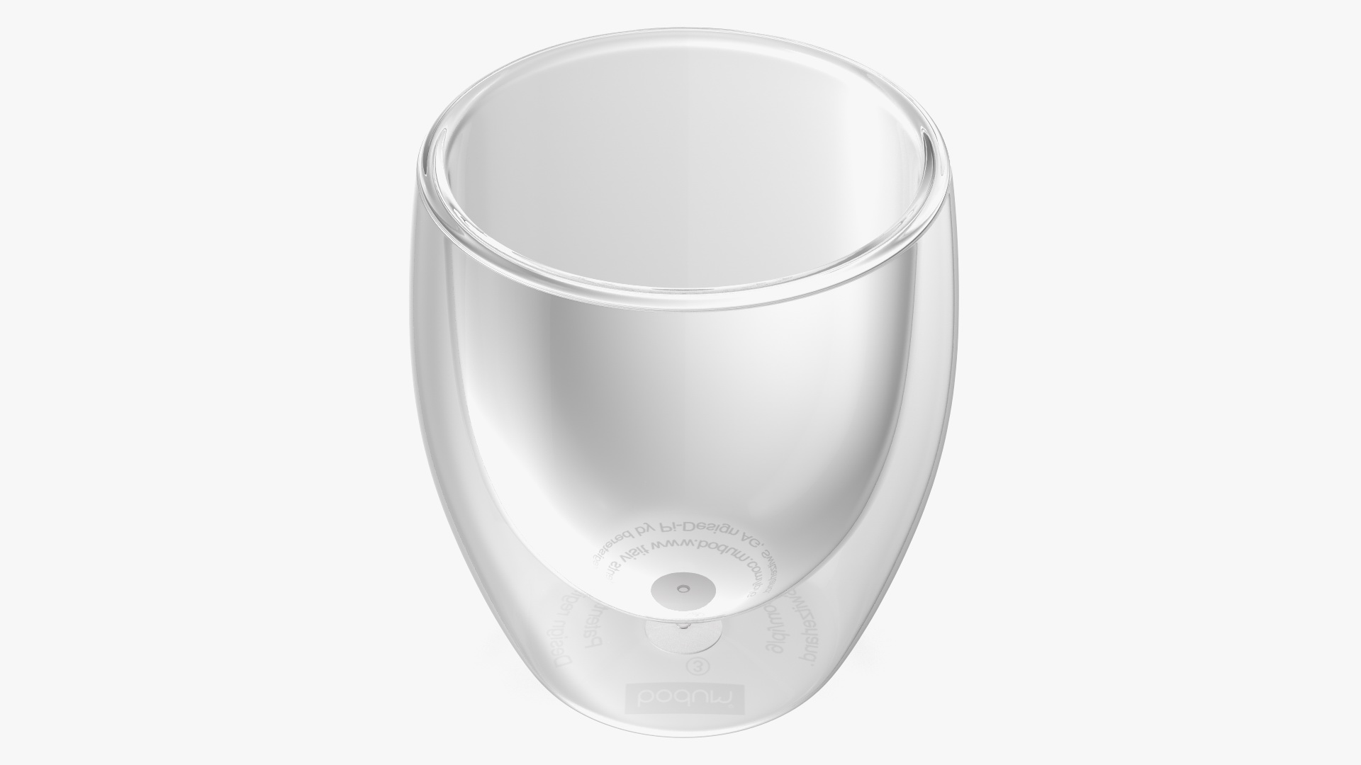3D Double Glass Cup Bodum Empty model