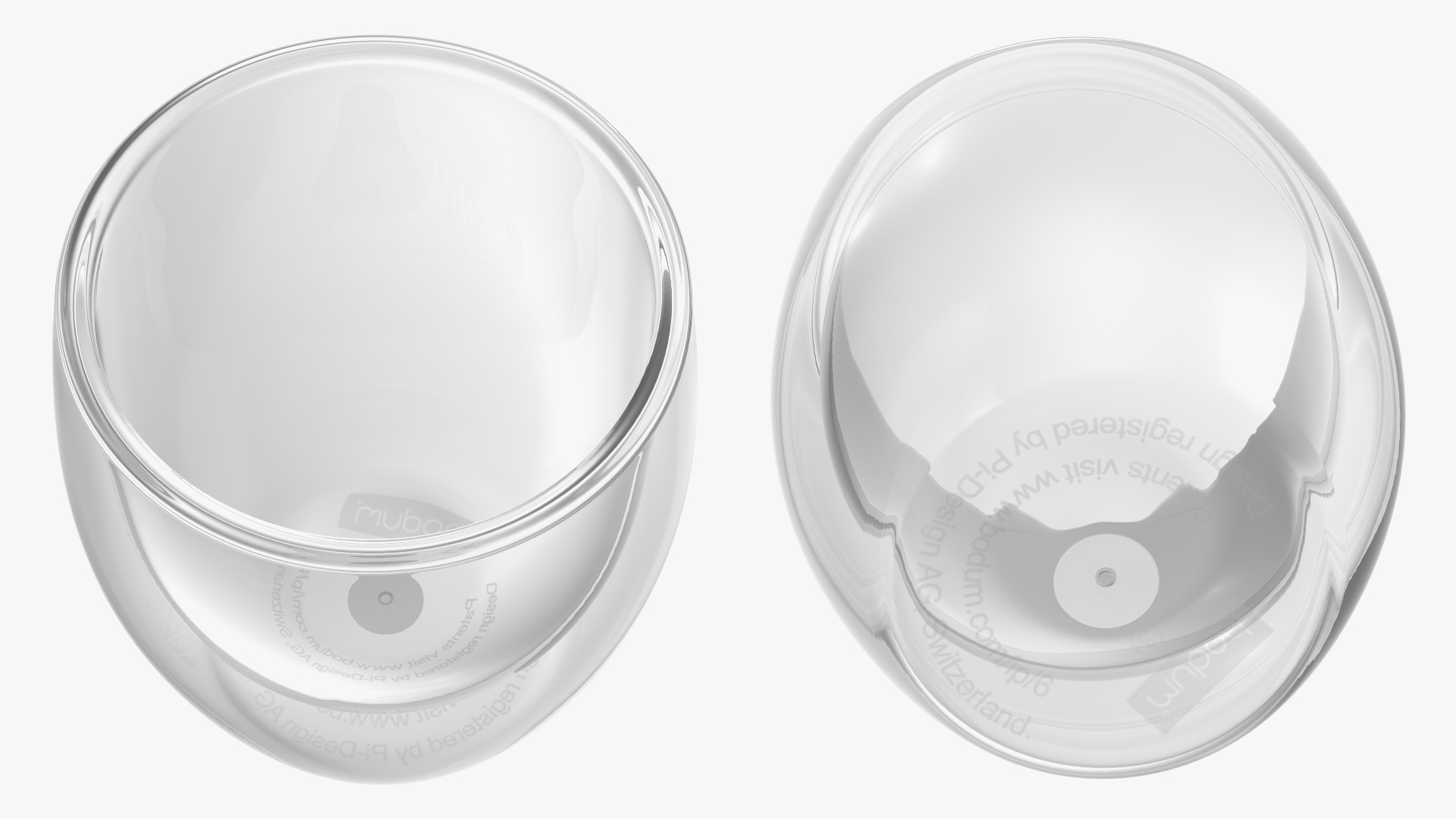 3D Double Glass Cup Bodum Empty model