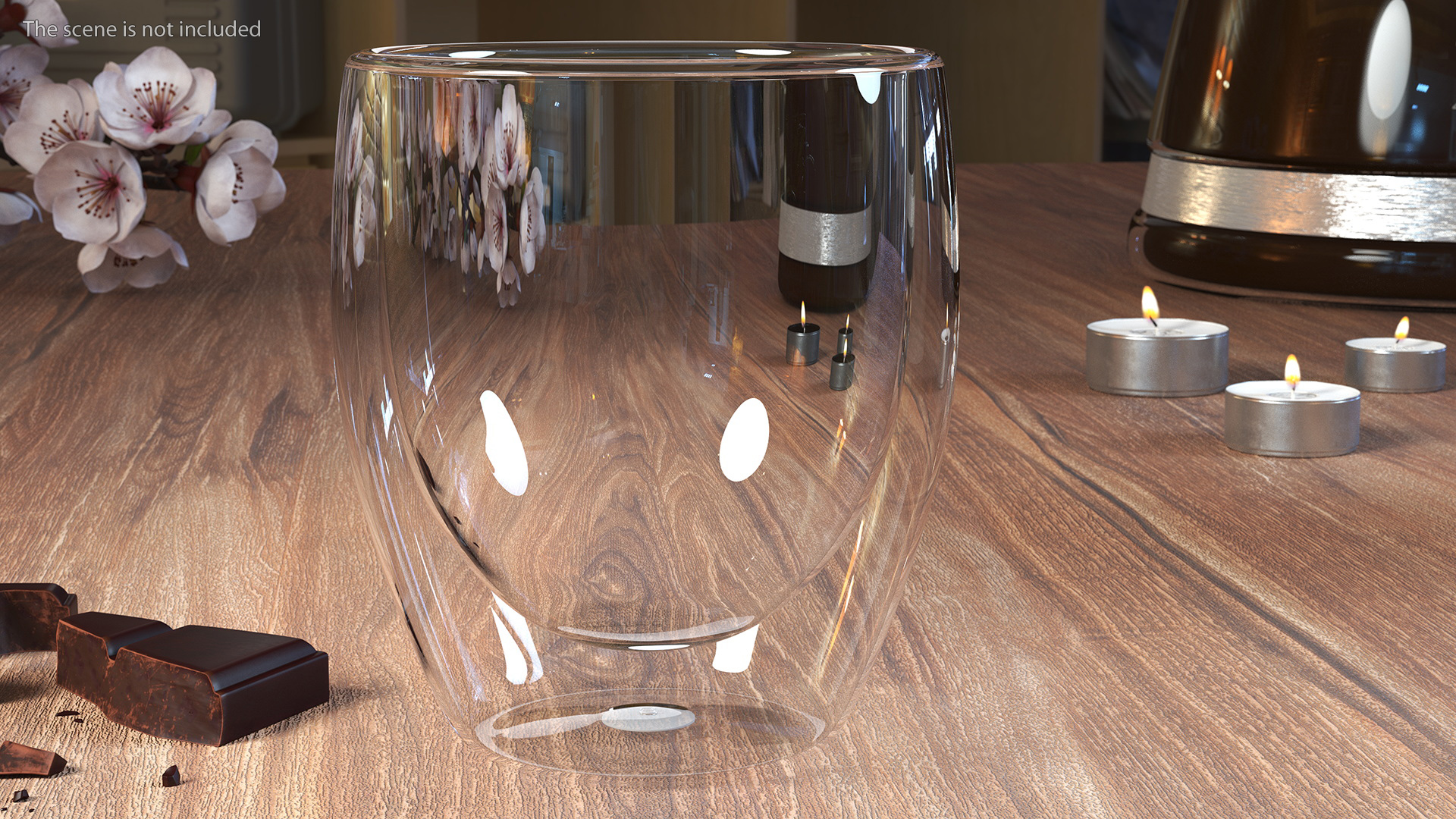 3D Double Glass Cup Bodum Empty model
