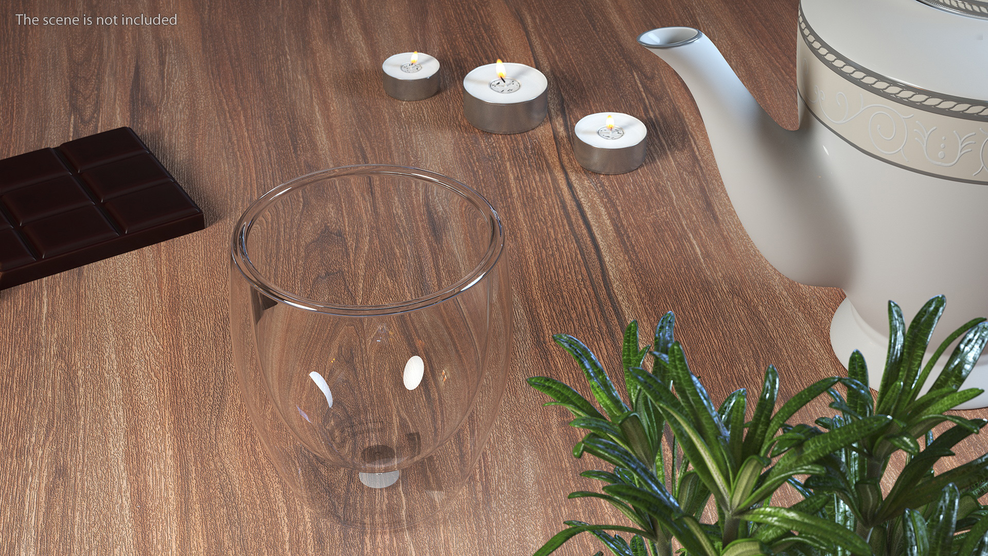 3D Double Glass Cup Bodum Empty model