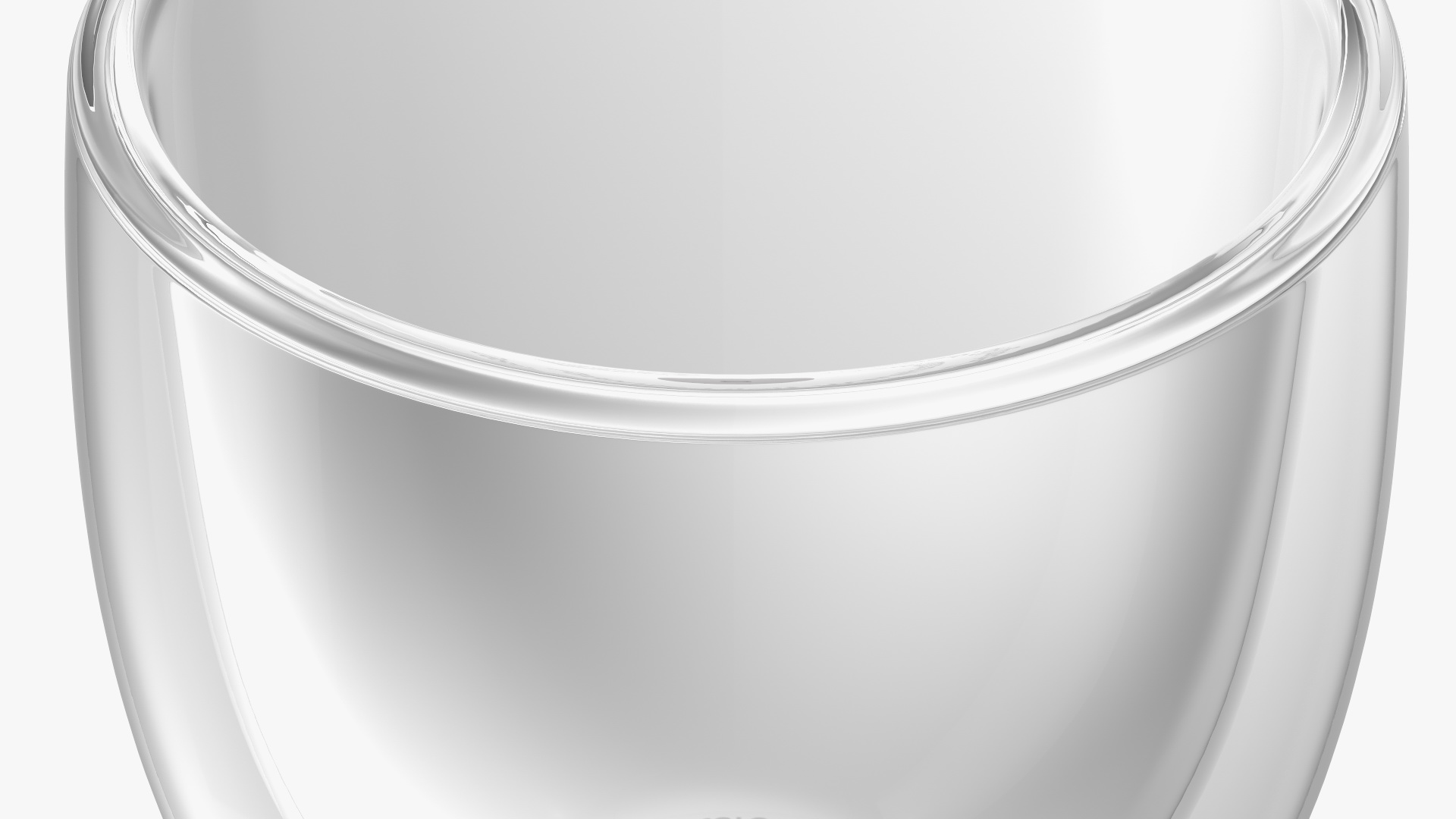 3D Double Glass Cup Bodum Empty model