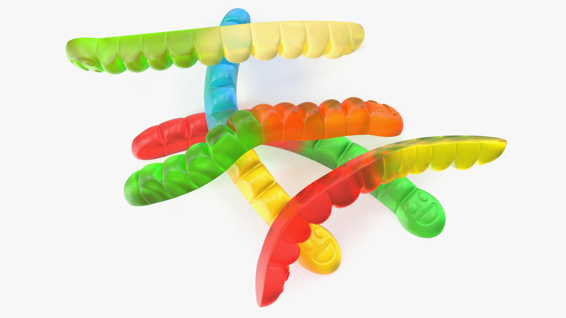 3D model Colorful Gummy Worms Pile