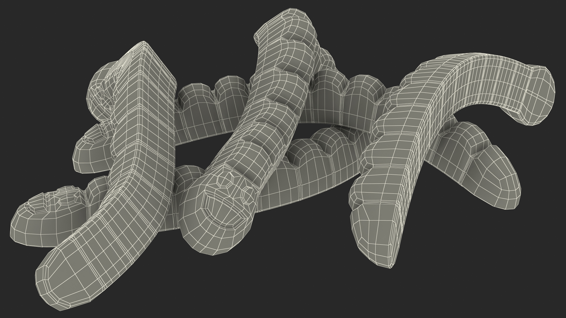 3D model Colorful Gummy Worms Pile