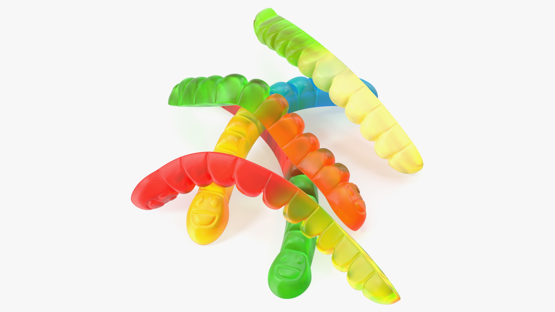 3D model Colorful Gummy Worms Pile