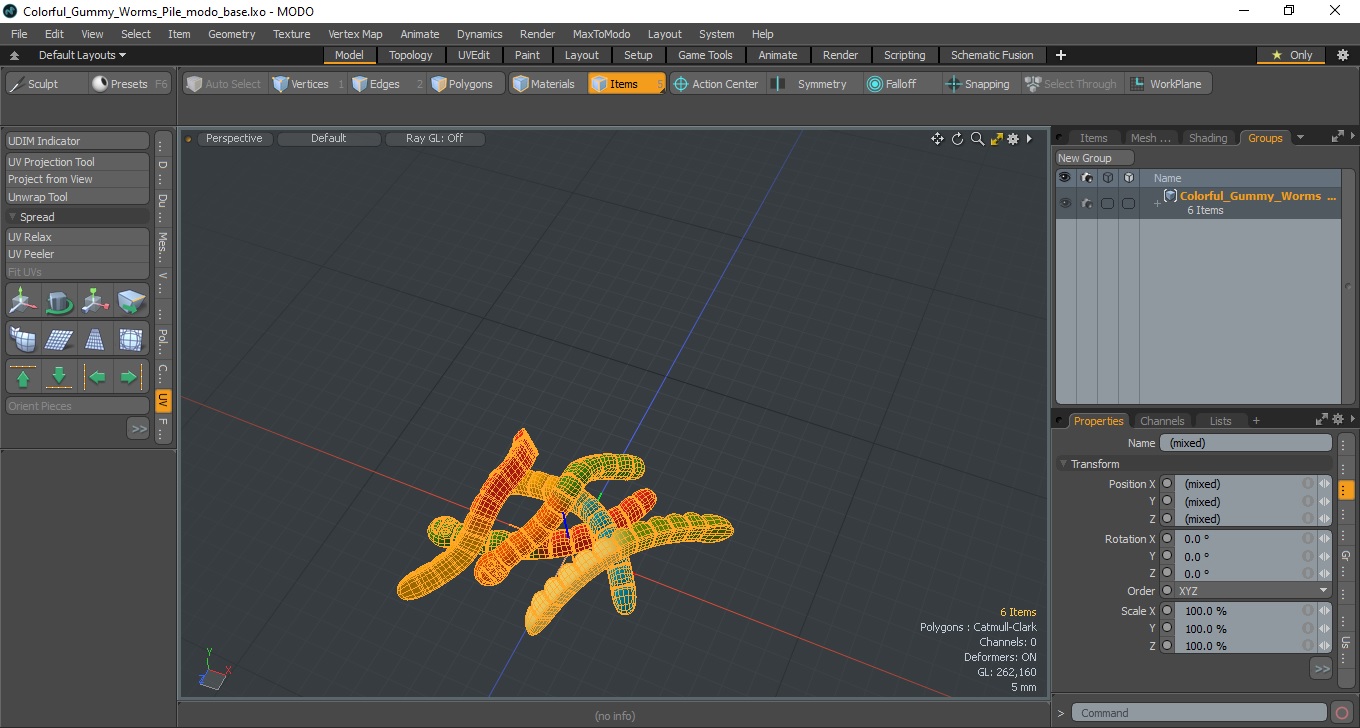 3D model Colorful Gummy Worms Pile