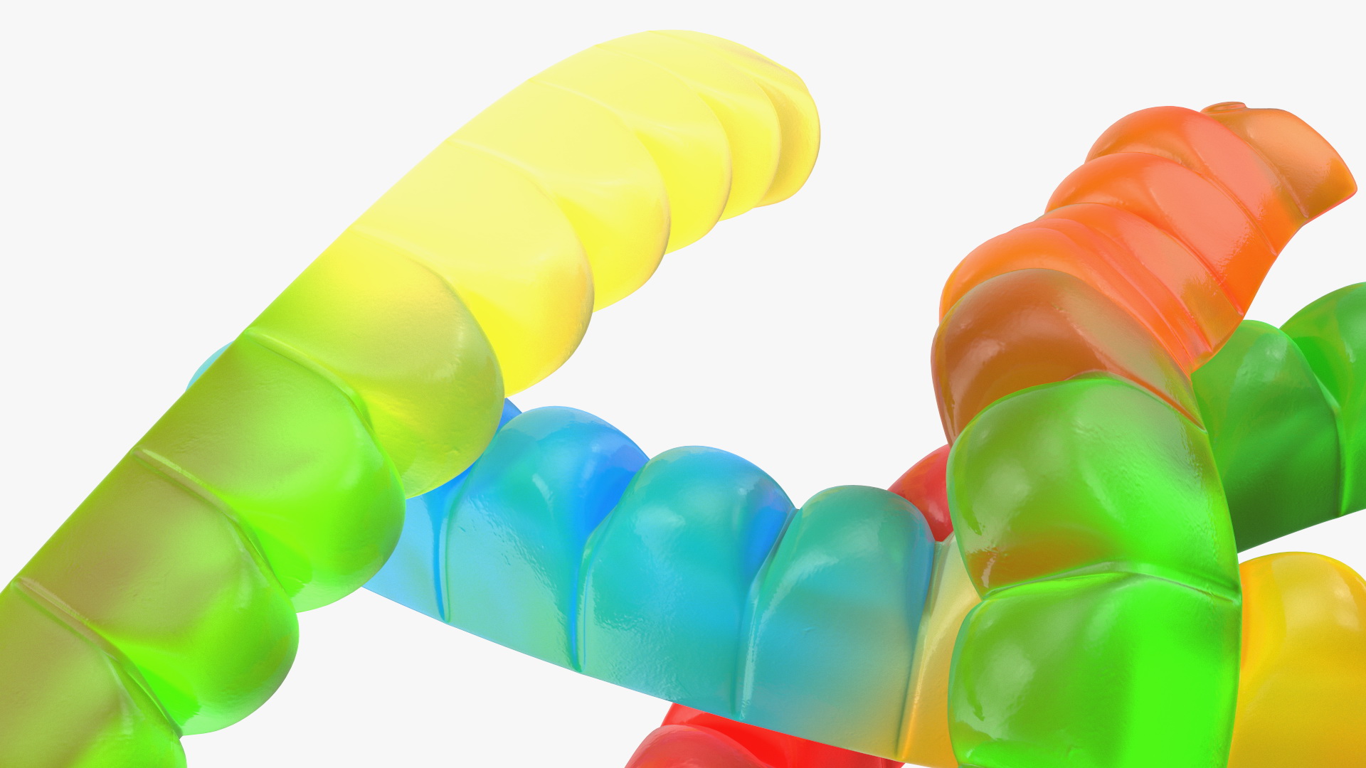 3D model Colorful Gummy Worms Pile