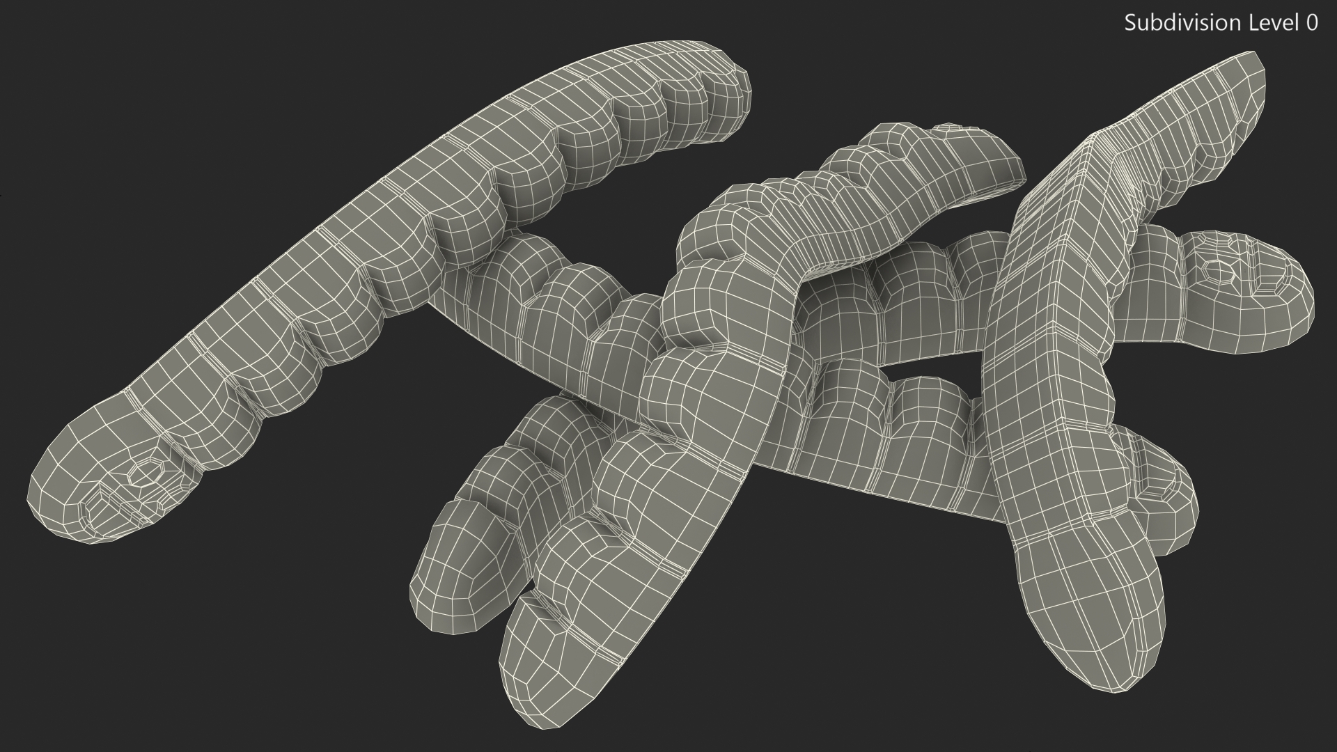 3D model Colorful Gummy Worms Pile