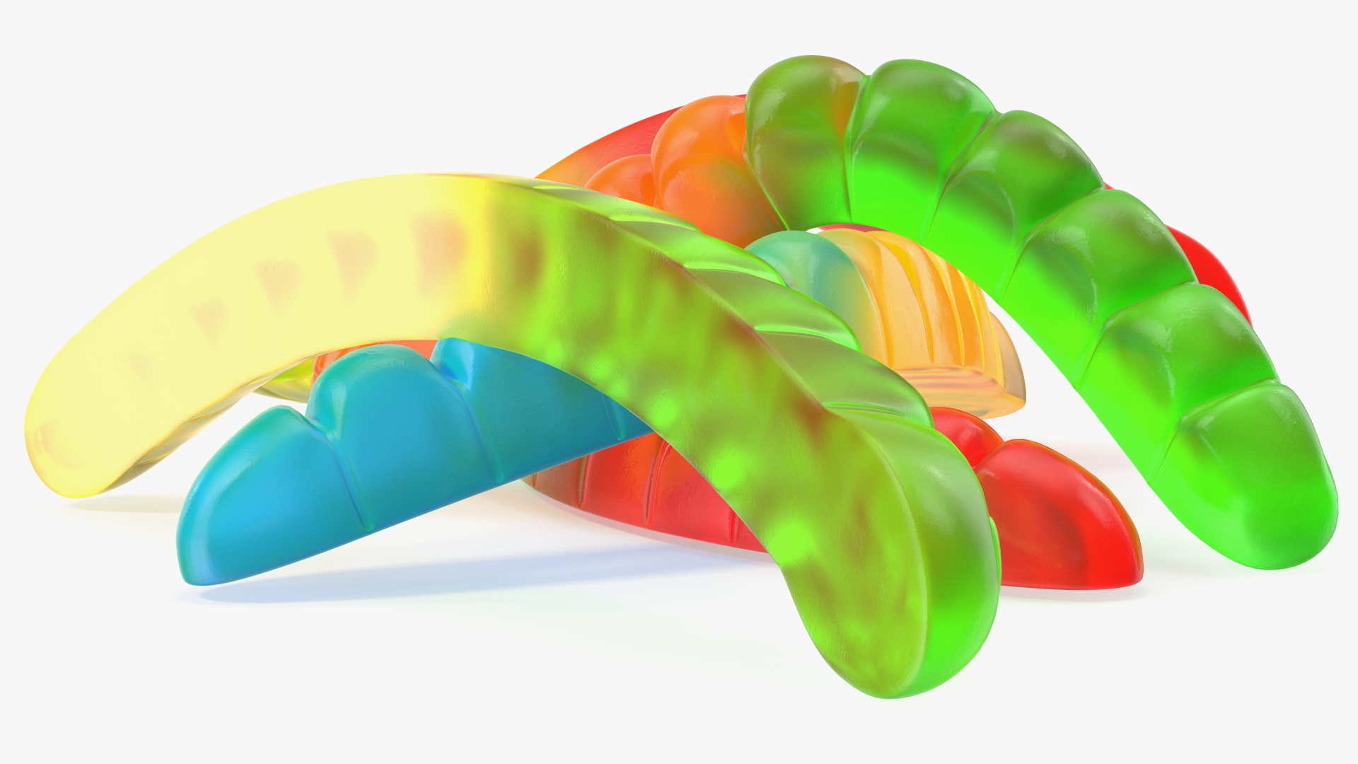 3D model Colorful Gummy Worms Pile
