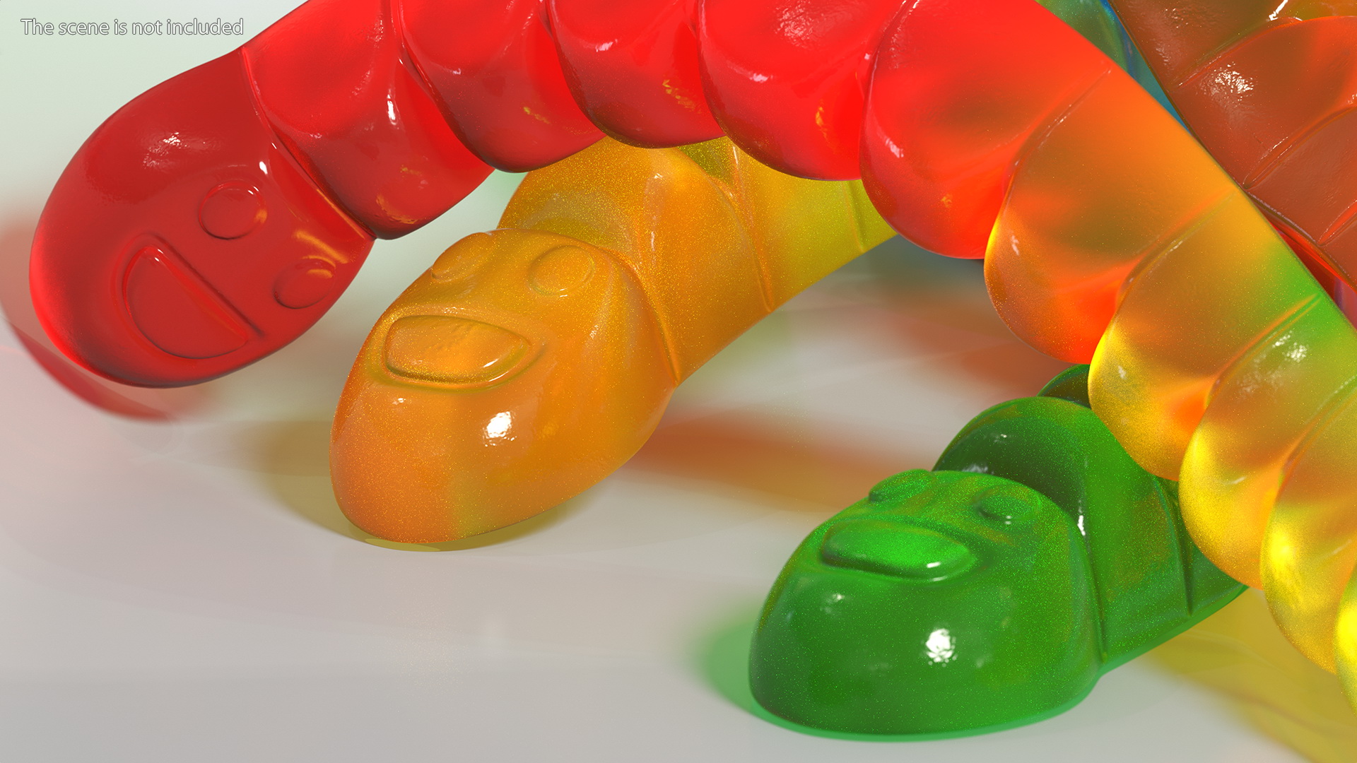 3D model Colorful Gummy Worms Pile