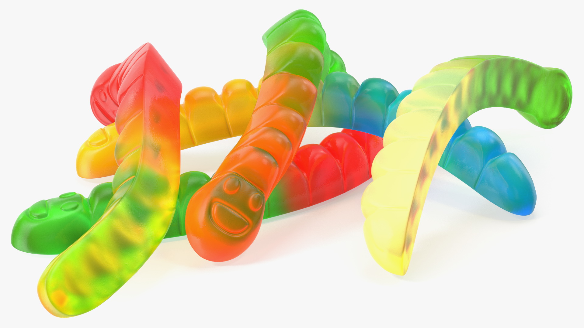 3D model Colorful Gummy Worms Pile