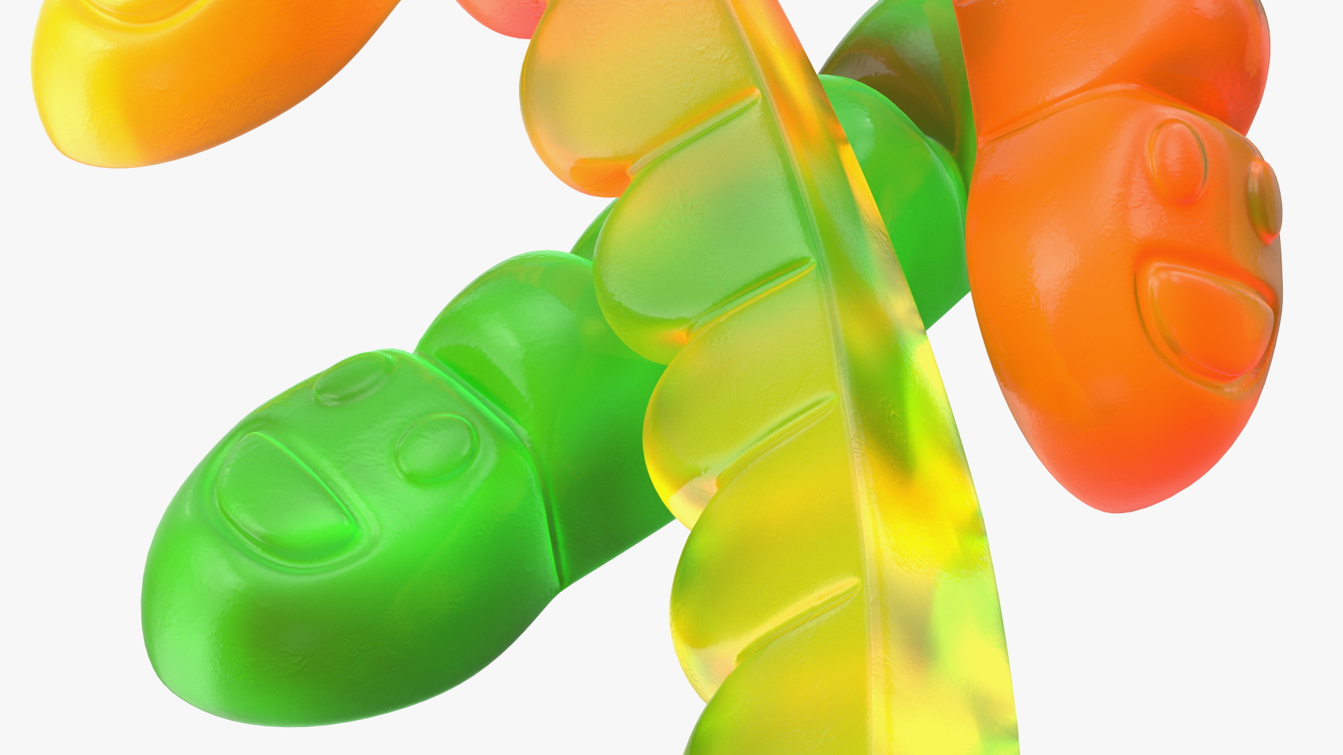 3D model Colorful Gummy Worms Pile
