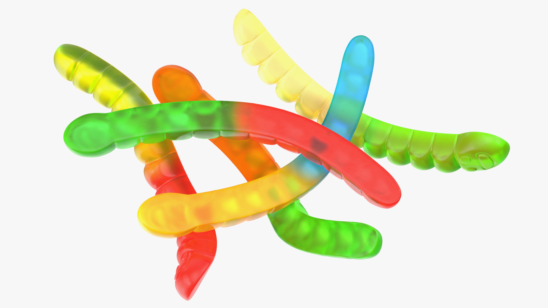 3D model Colorful Gummy Worms Pile