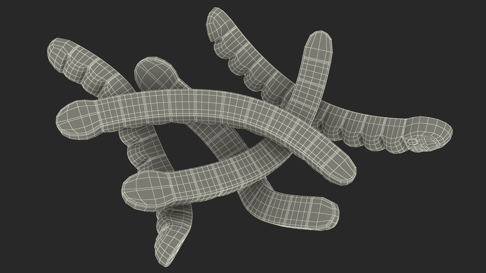 3D model Colorful Gummy Worms Pile