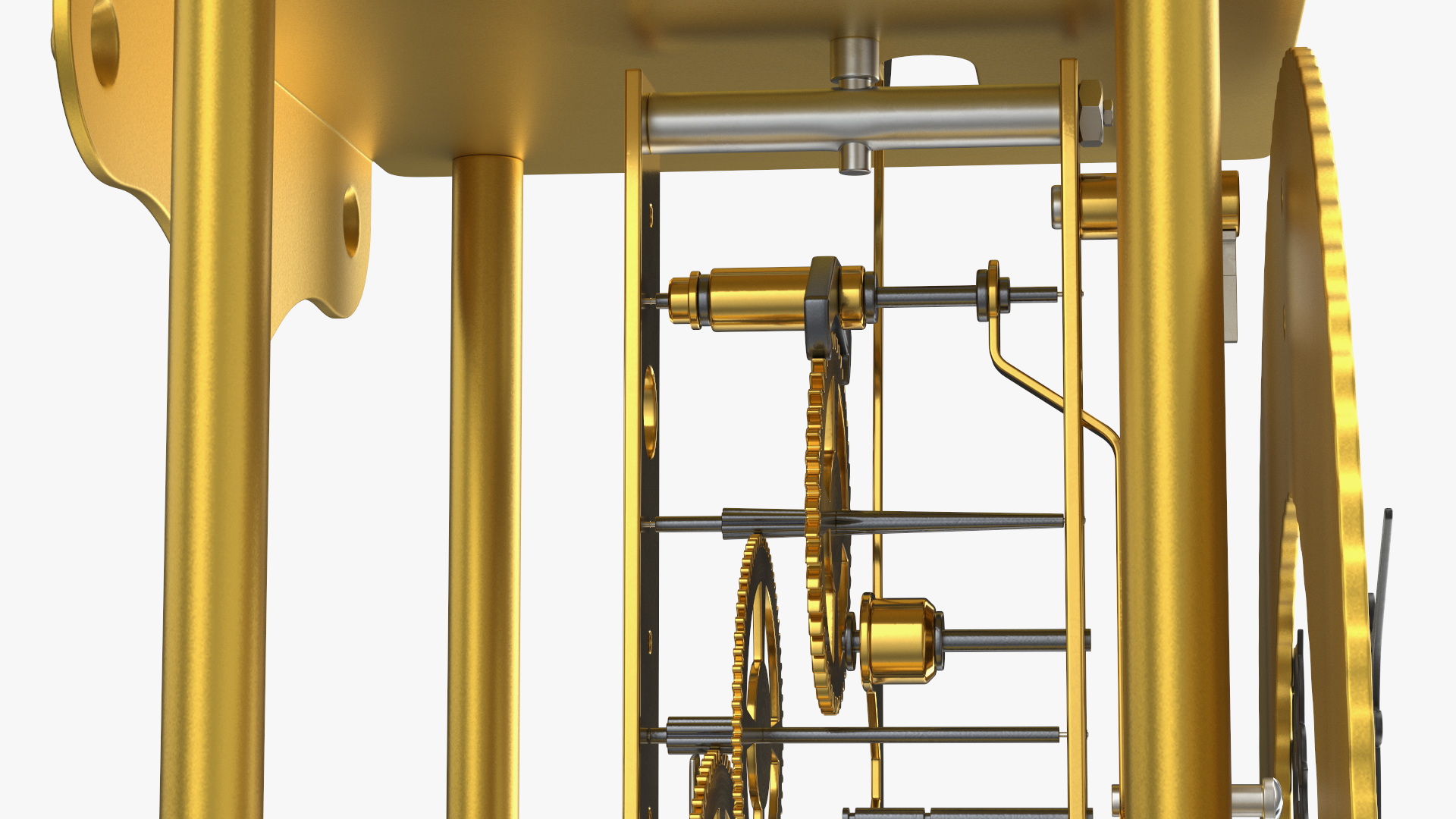 3D model Open Mechanical Skeleton Clock