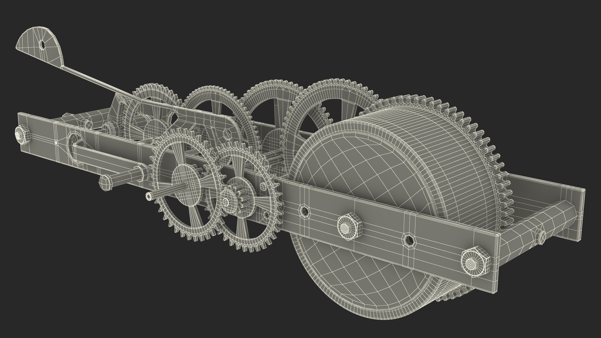 3D model Open Mechanical Skeleton Clock