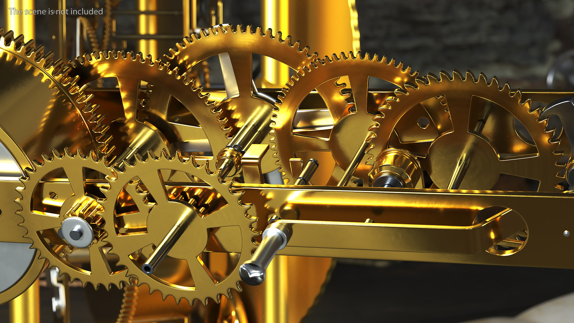 3D model Open Mechanical Skeleton Clock