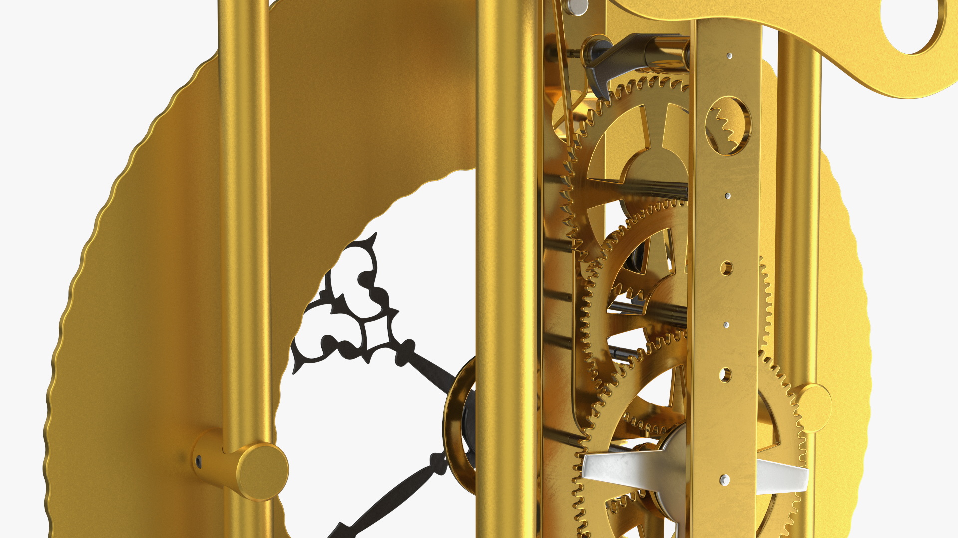 3D model Open Mechanical Skeleton Clock